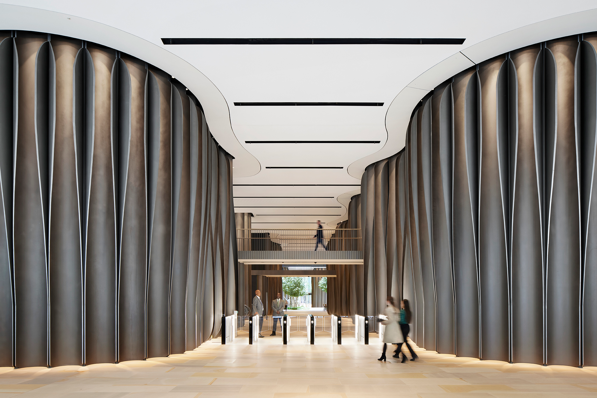 Modern event space in The Forum, featuring elegant design and natural light for gatherings.