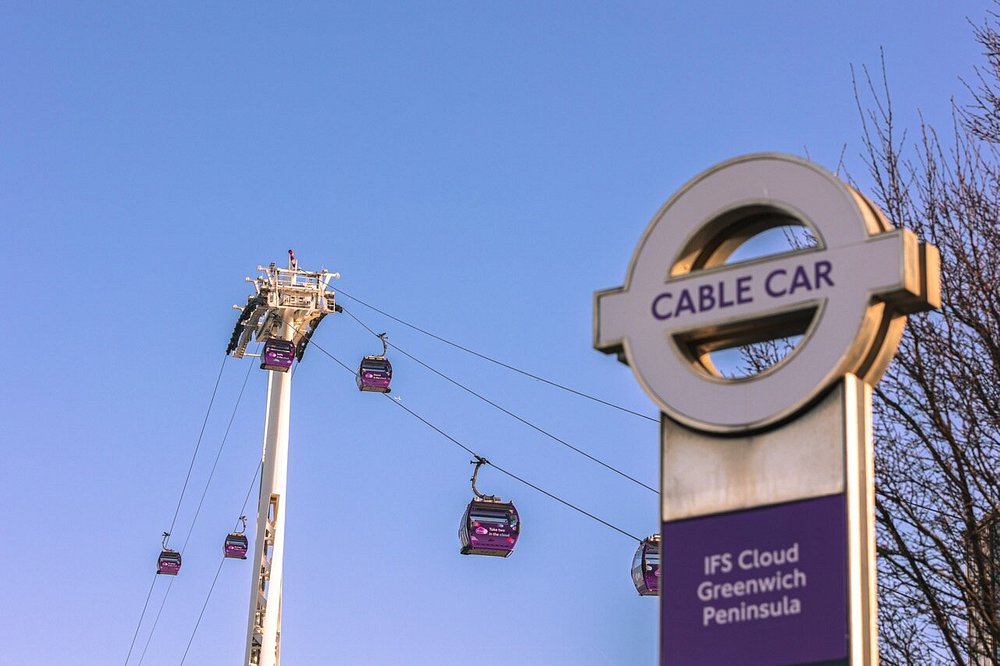 Mezzanine in London Cable Car: scenic event venue with aerial views for exciting gatherings.