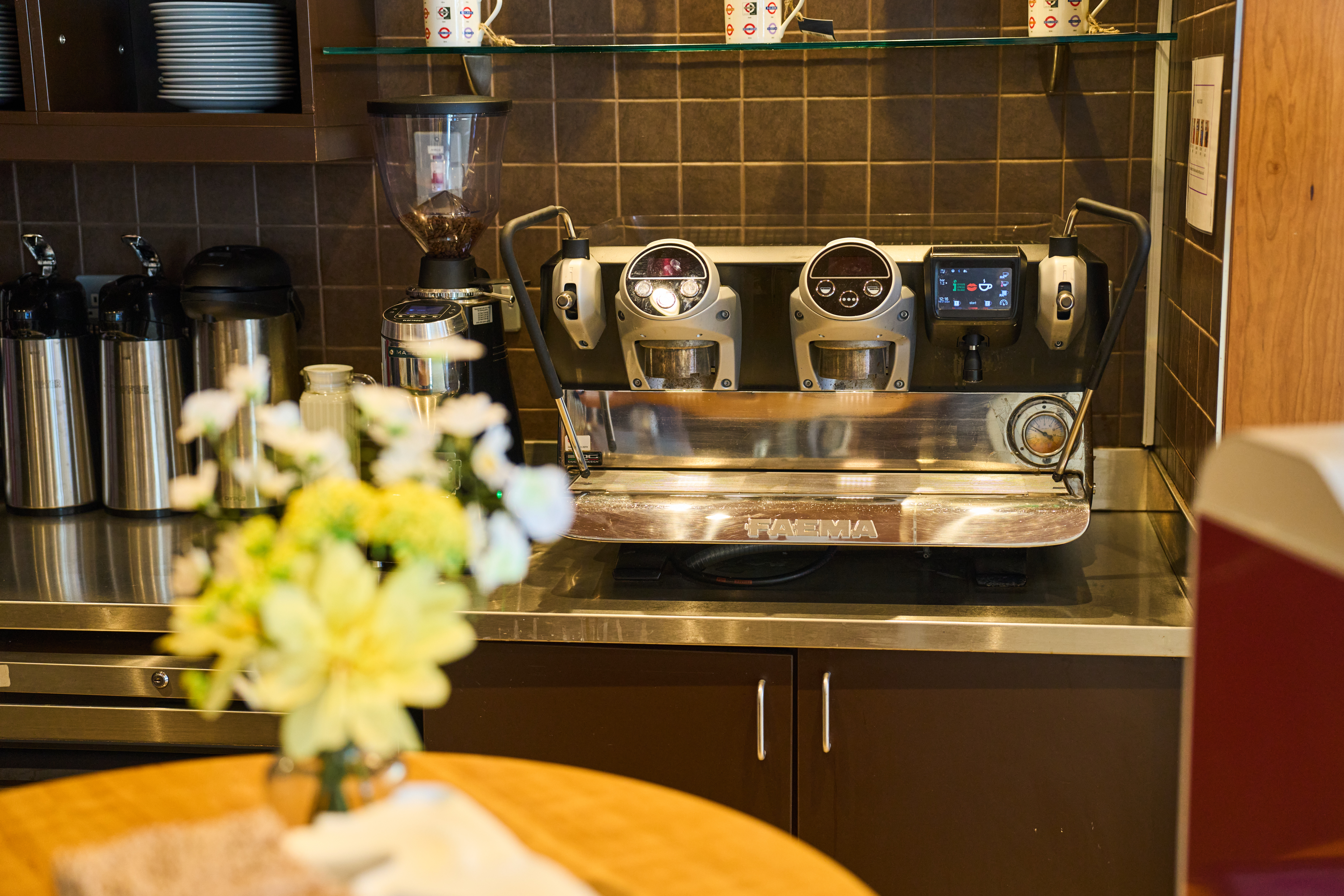 Mezzanine level of London Cable Car with scenic views - aerial transport experience.