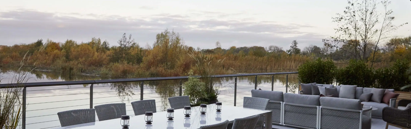 Outdoor meeting space at The Reserve, ideal for corporate events and team-building.