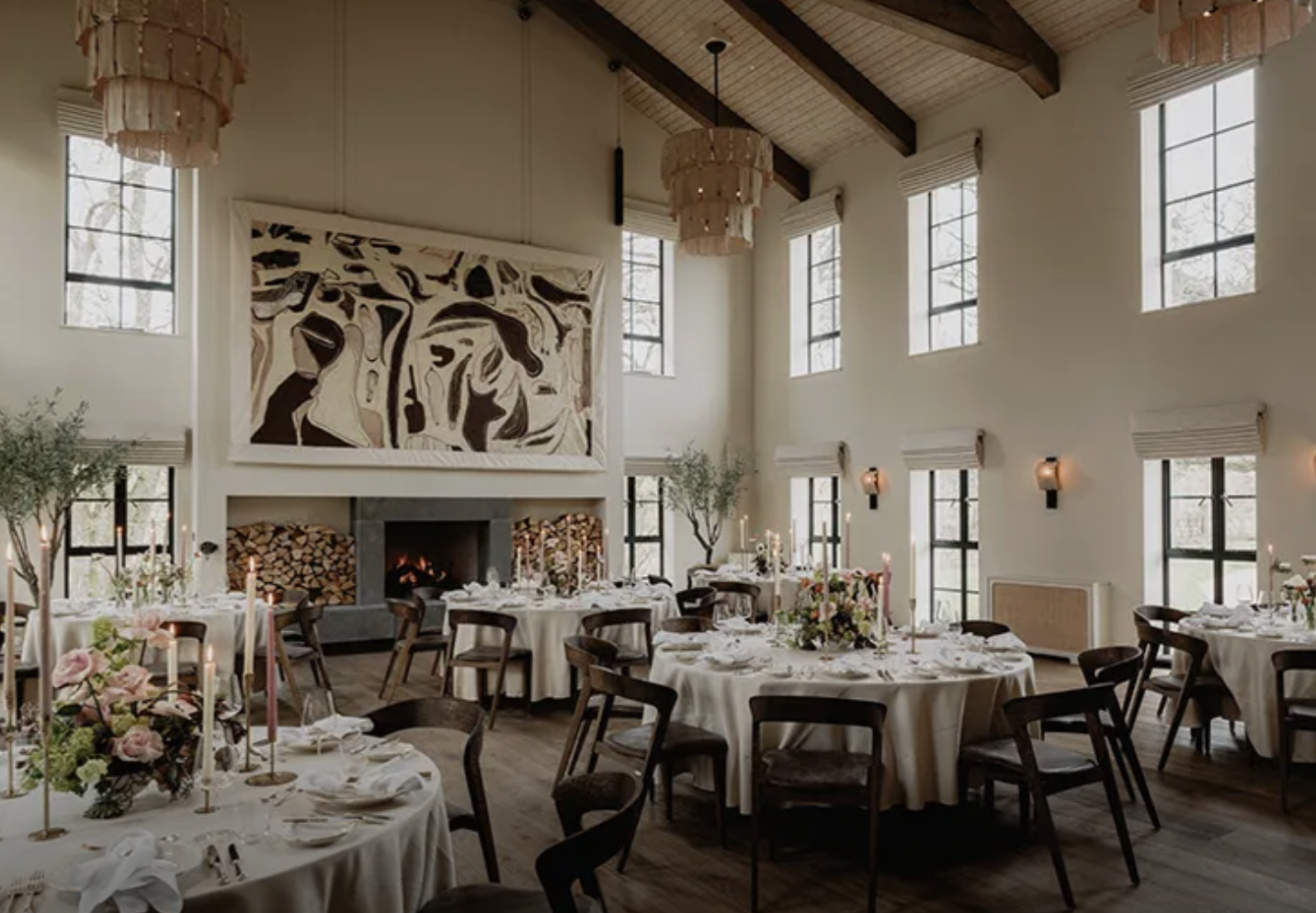 Elegant event space at The Chestnut in Estelle Manor, ideal for weddings and gatherings.