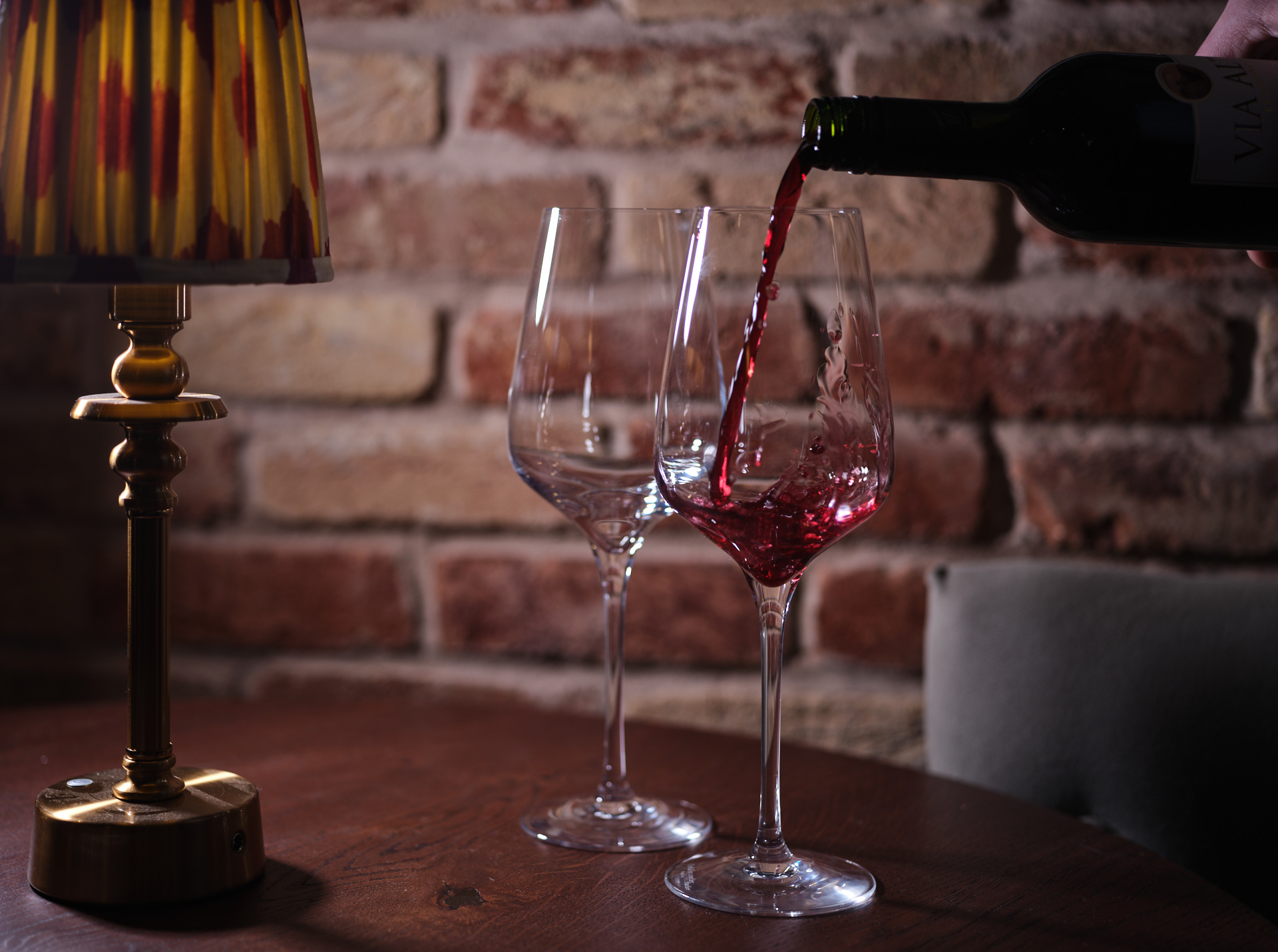 Elegant Salt Bar setting with wine, perfect for intimate networking events.