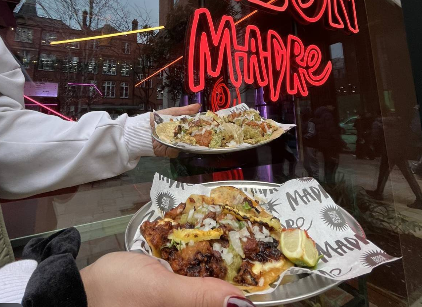 Vibrant catering venue at Salon Madre with stylish dishes for memorable events.