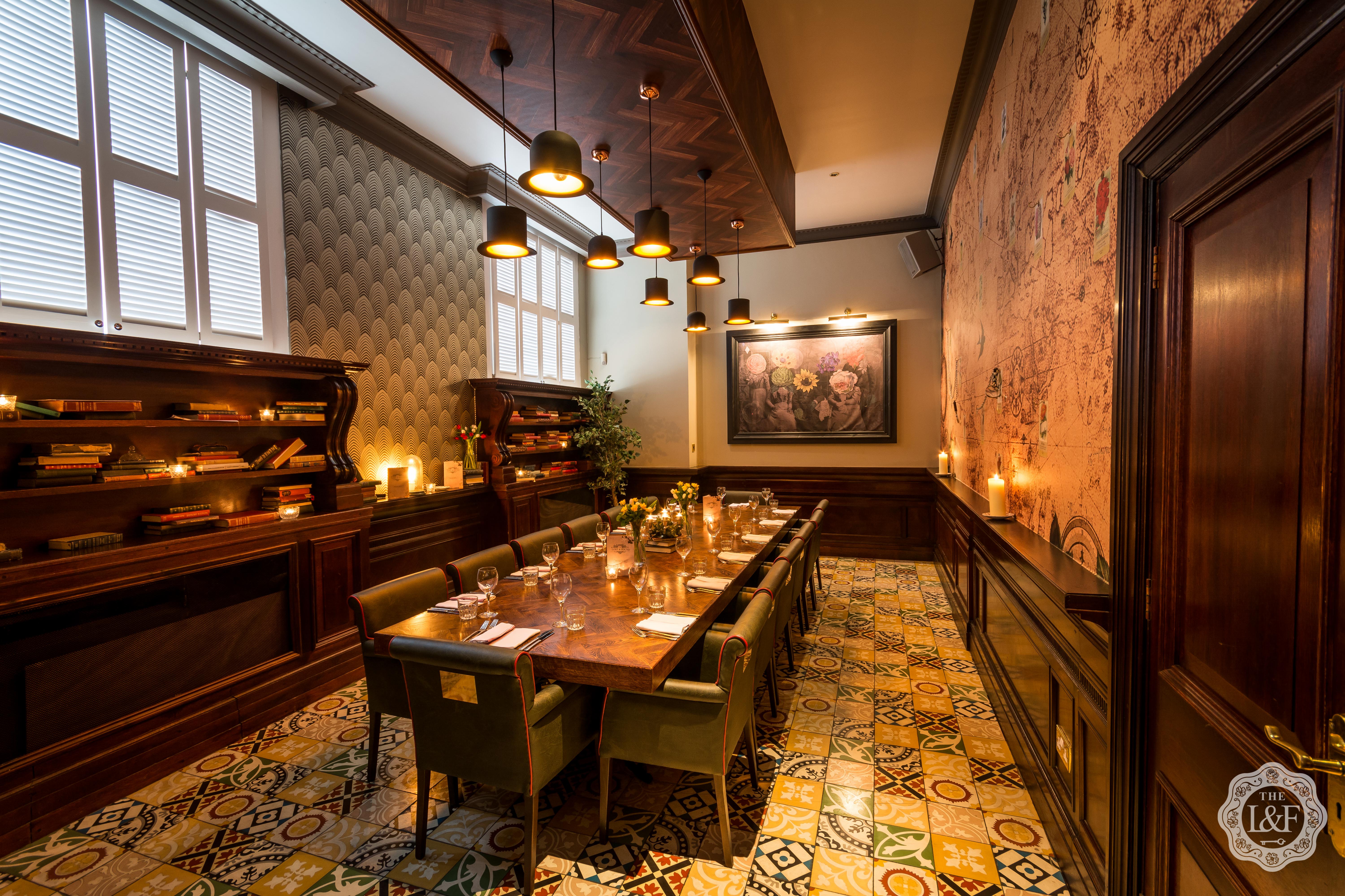 Boardroom at The Lost & Found Birmingham, featuring elegant decor for professional meetings.