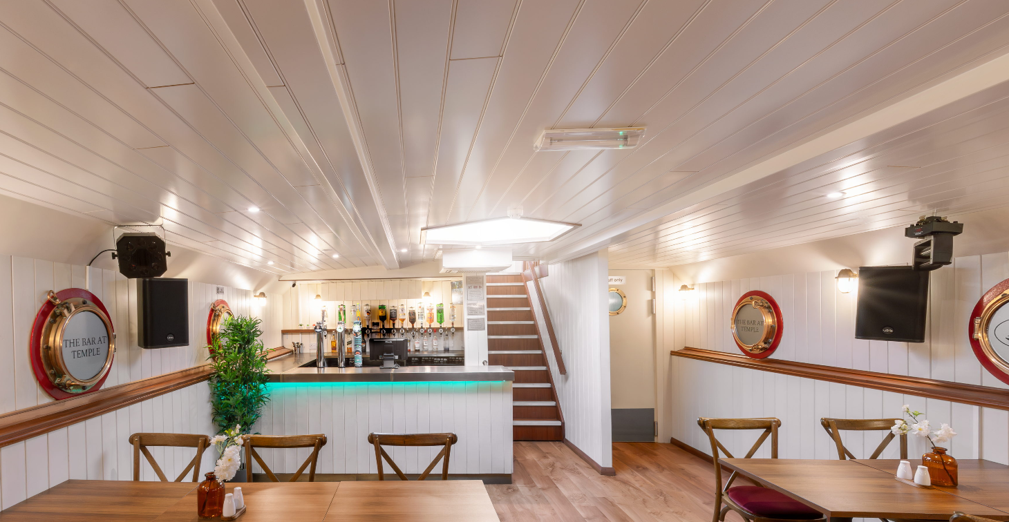 Elegant indoor venue in The Bar At Temple, ideal for intimate gatherings and corporate events.