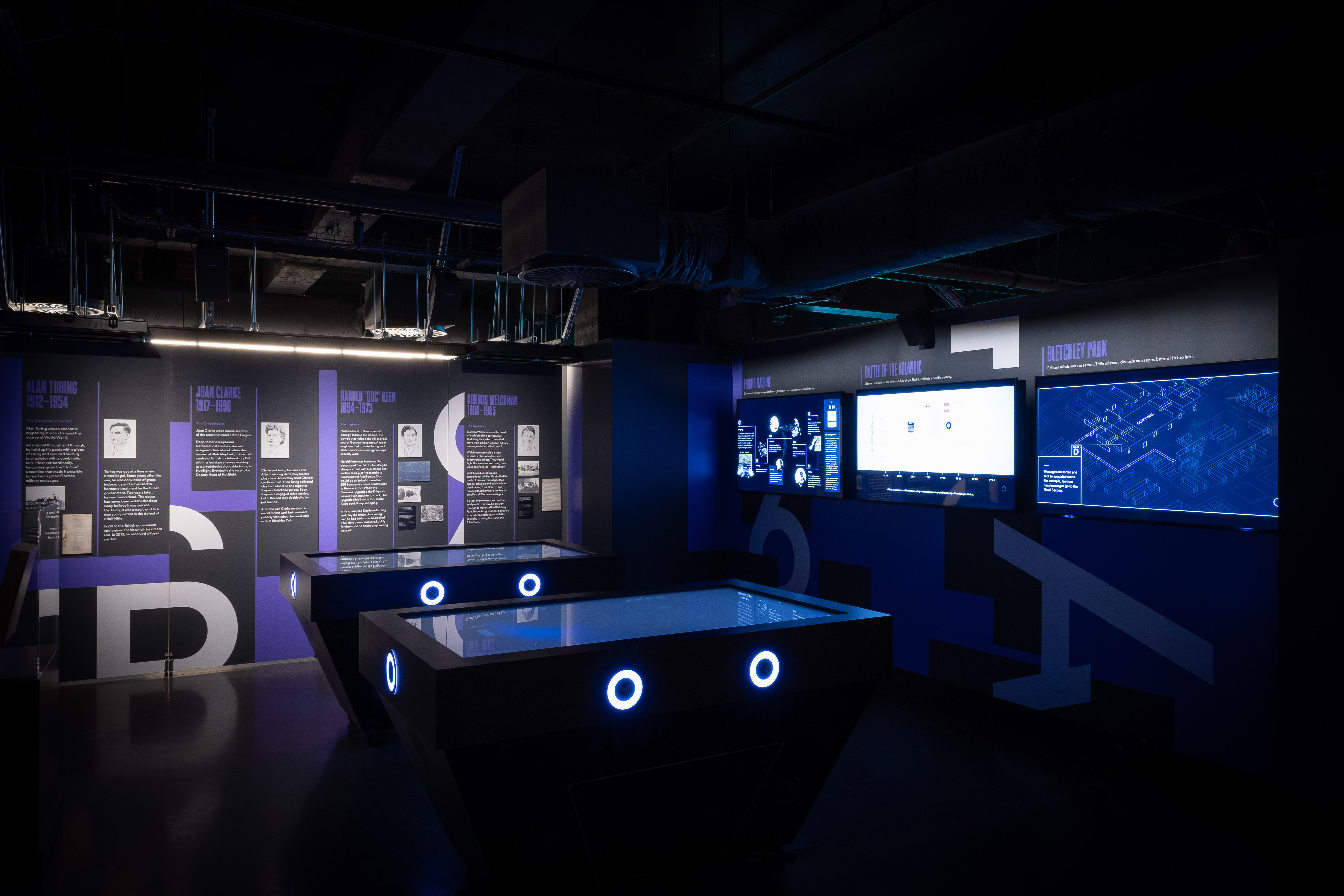 Spy museum exhibition, interactive tech, corporate event