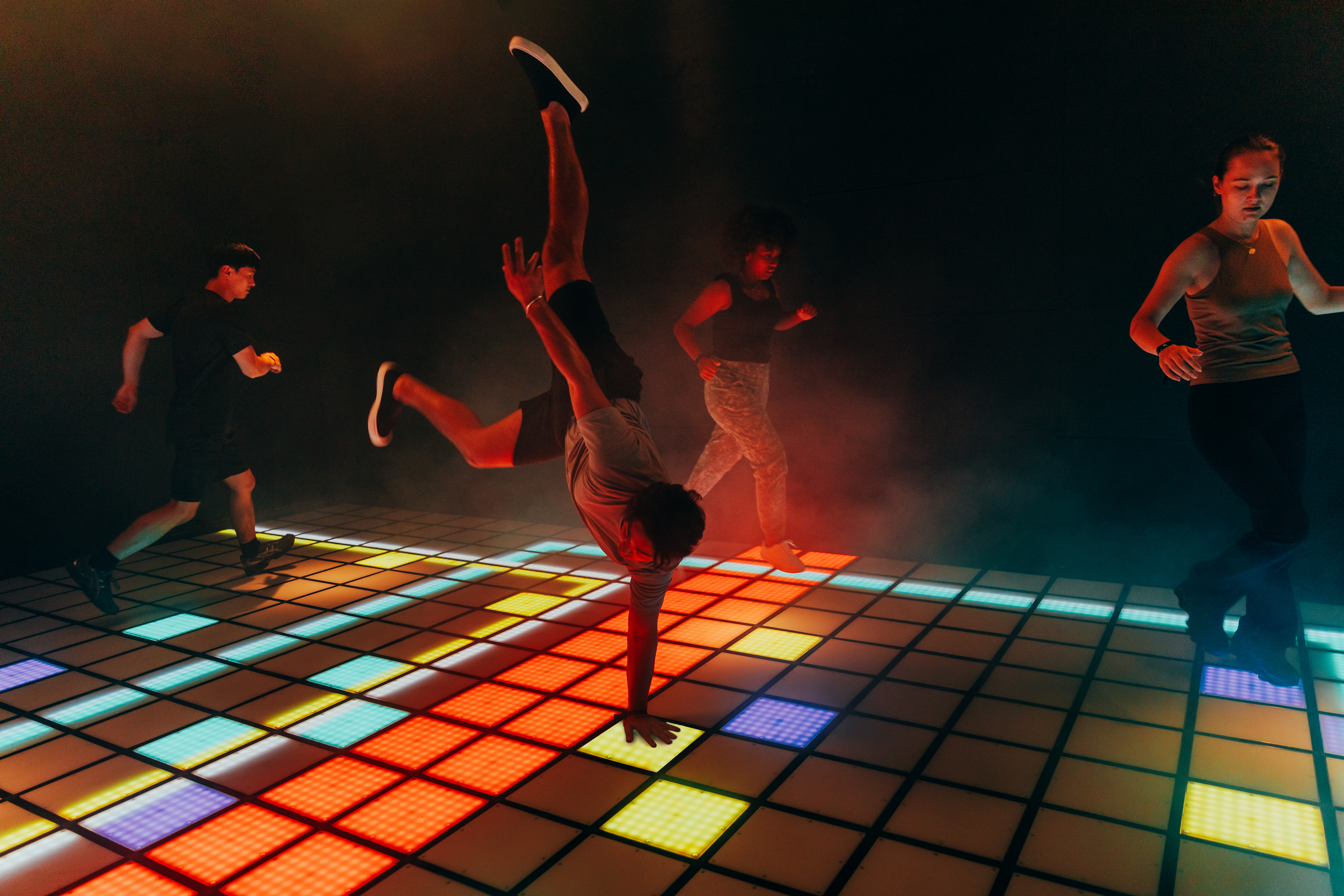 Spygames Arena interactive dance floor corporate event