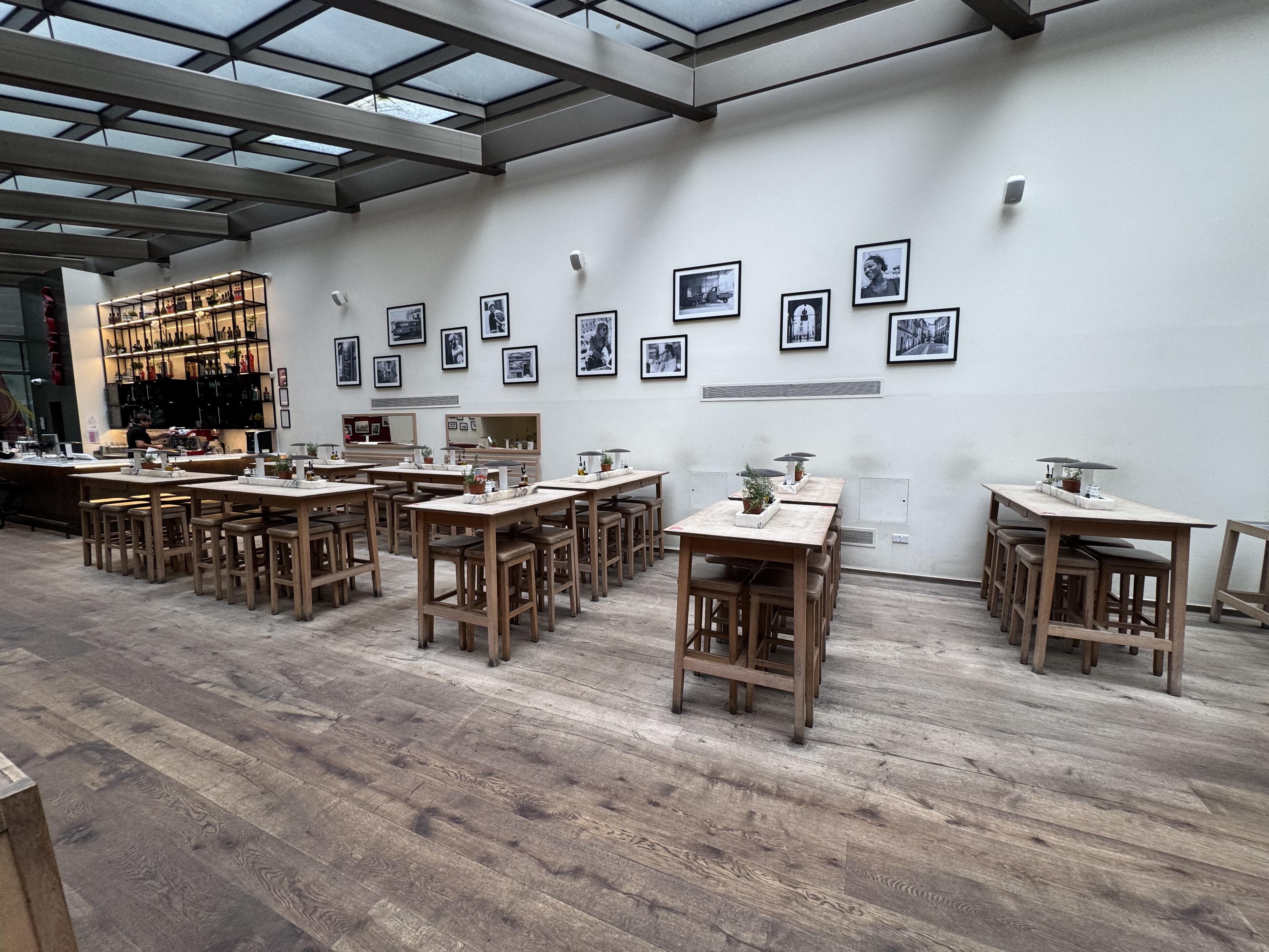 Stylish event space at Vapiano Tower Bridge, ideal for networking and dining.