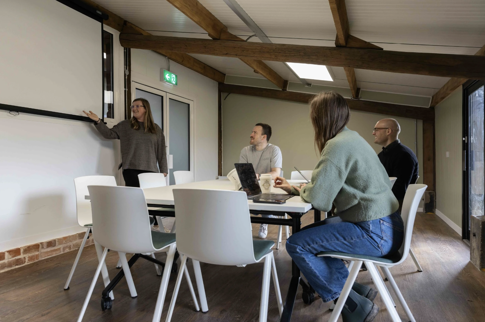 Indoor meeting room in The Walled Garden West Wycombe, ideal for business conferences.
