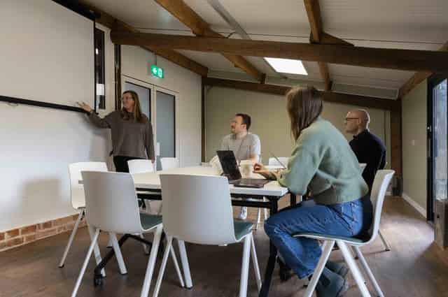 Indoor meeting rooms