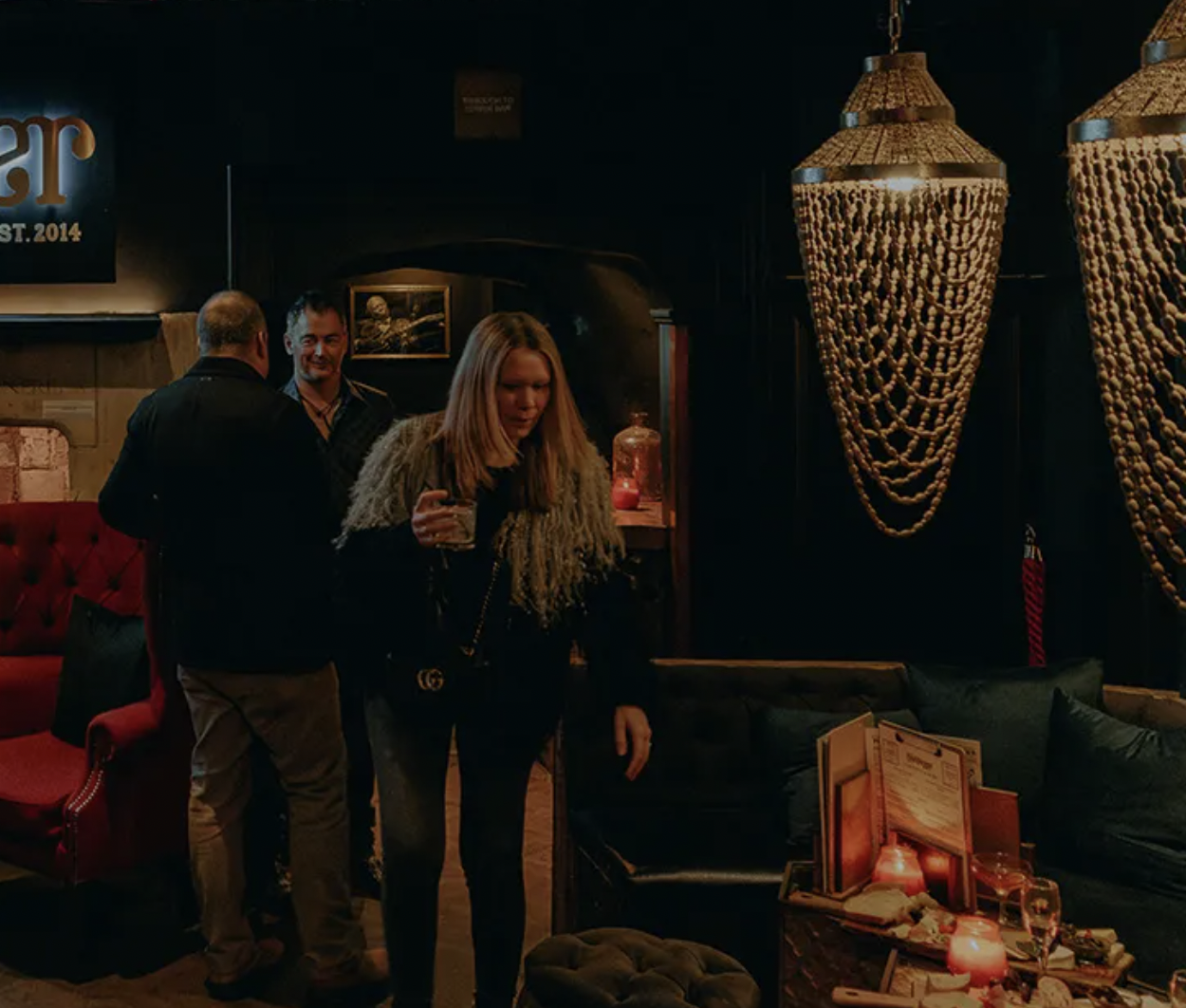 Upscale lounge for event hire with plush seating, ideal for networking and boutique receptions.