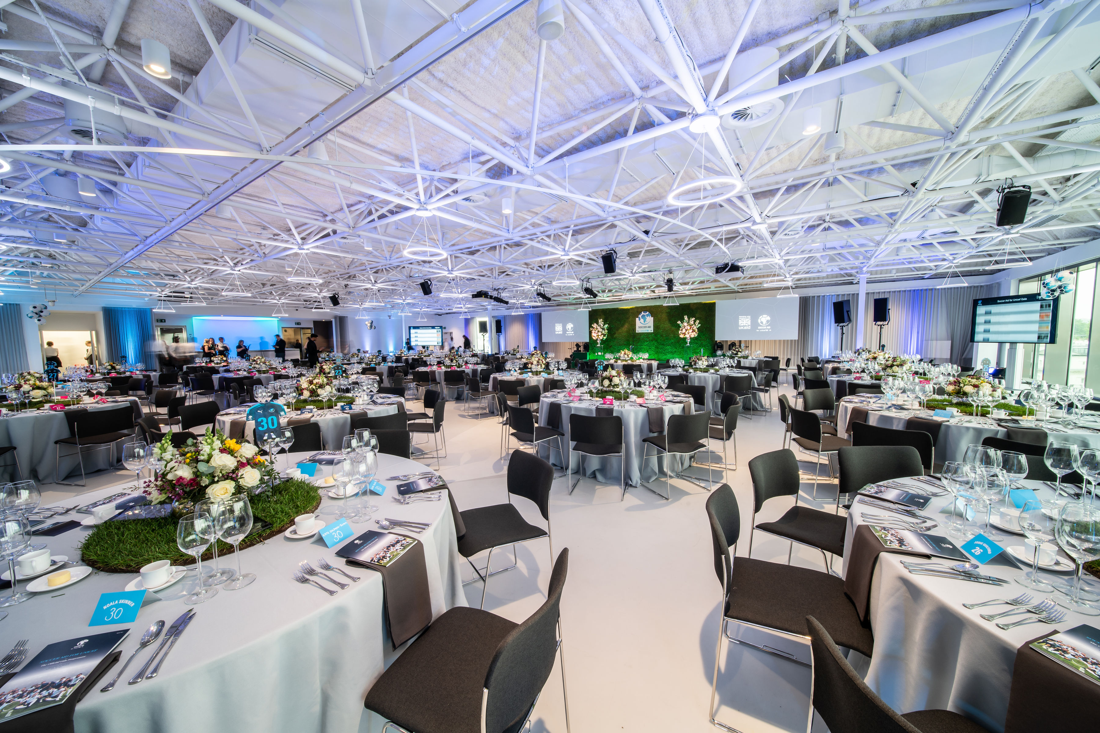 Illuminate ballroom, natural light, corporate dinner, gala
