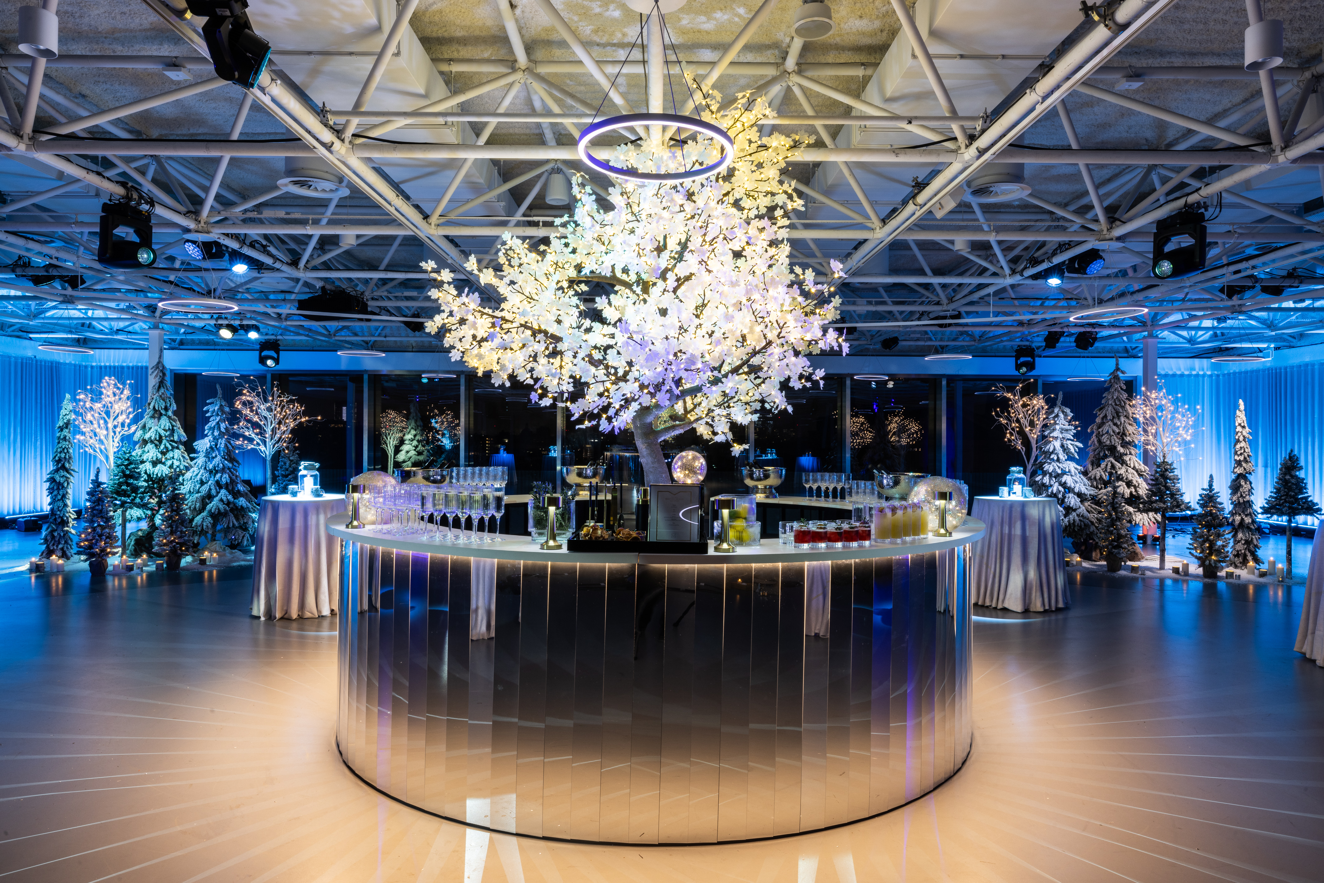 Illuminate gala product launch museum bar