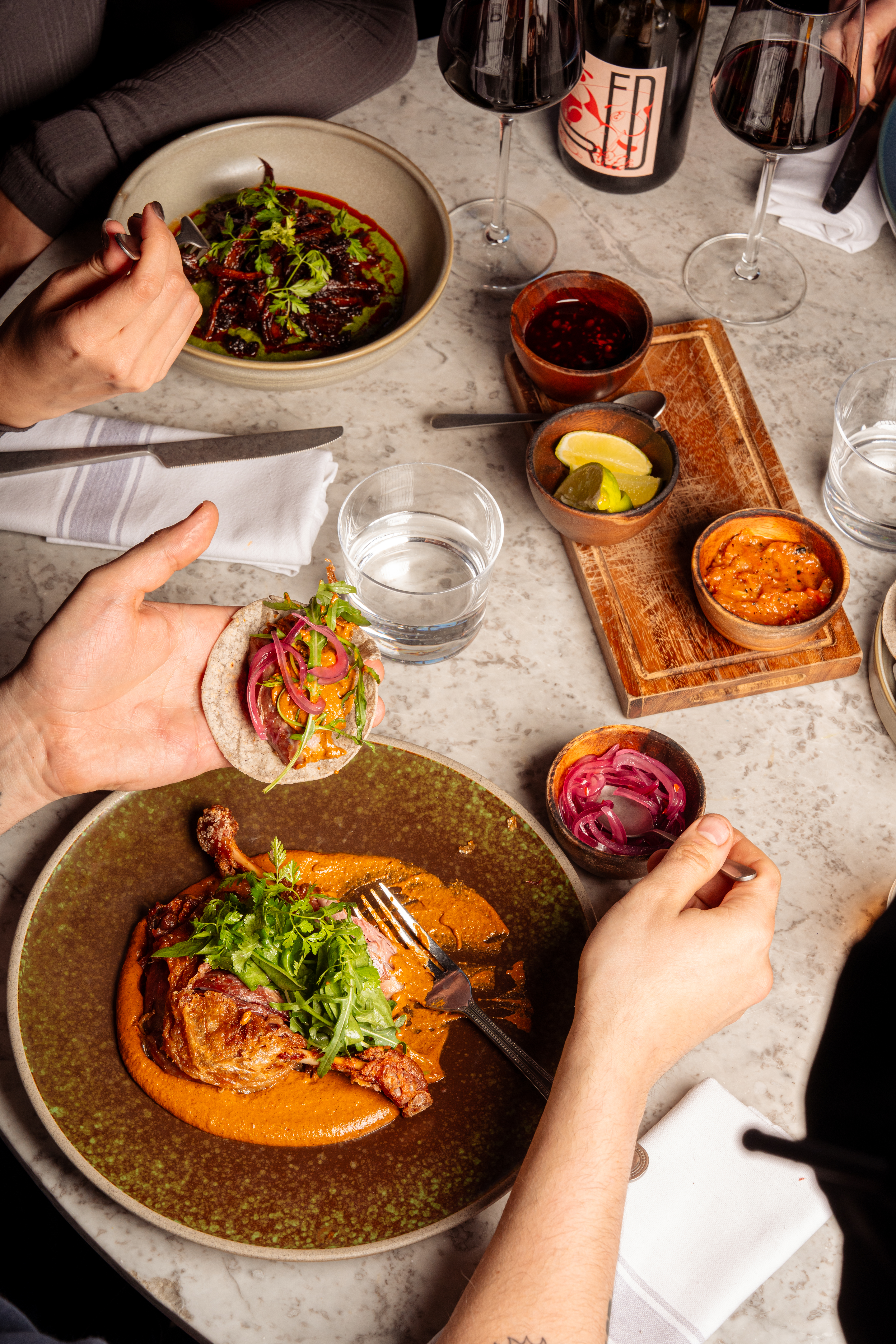 Elegant dining table in George Room, Shoreditch Arts Club, ideal for corporate events.