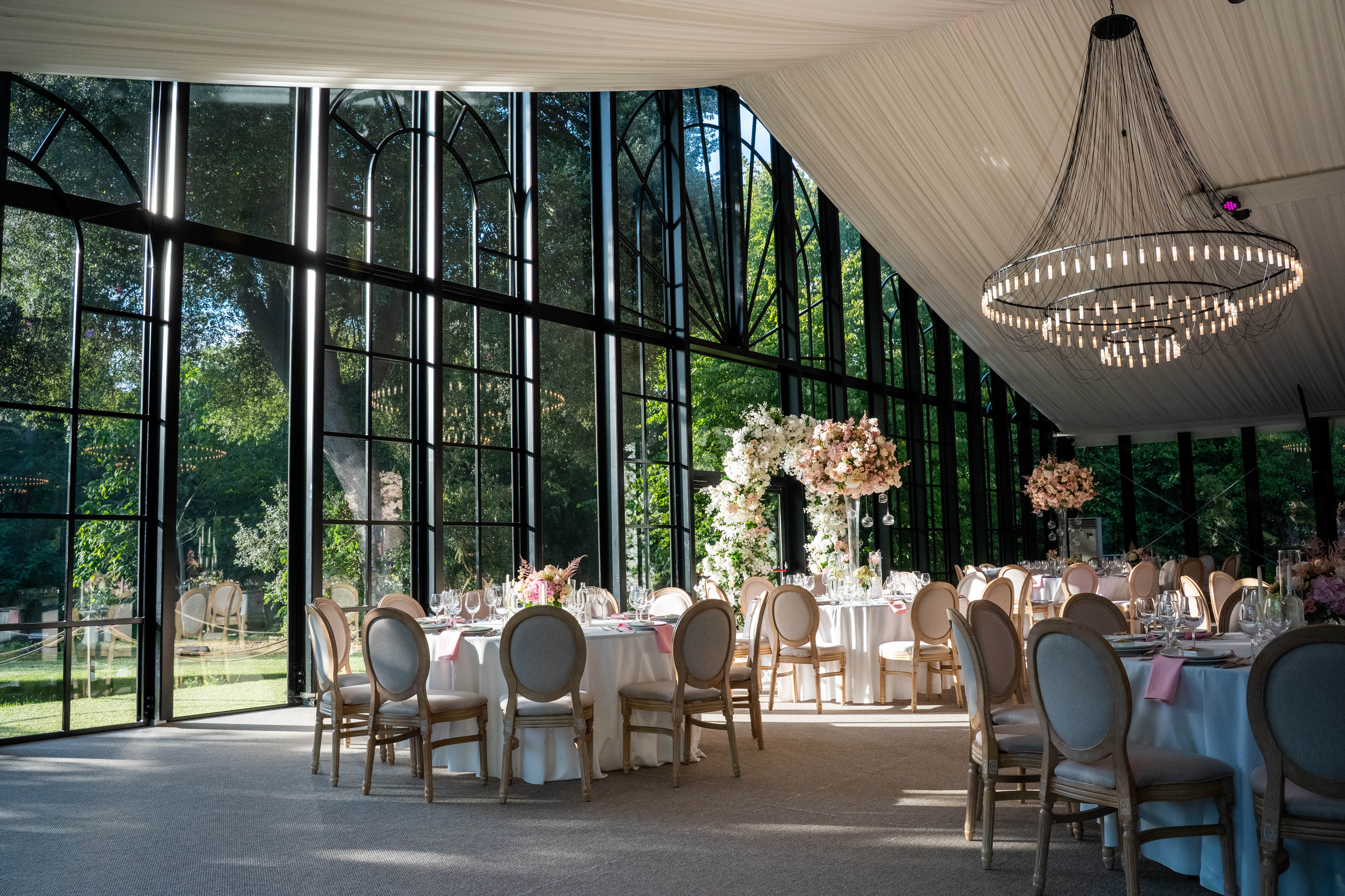 Elegant event space at The Clementine, Syon Park; perfect for weddings and galas.