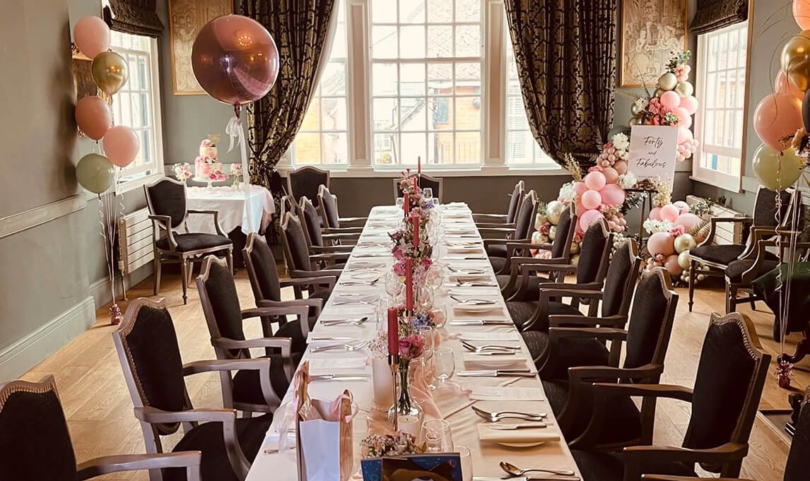 Elegant Assembly Room at The Salutation Inn, perfect for celebrations and corporate events.