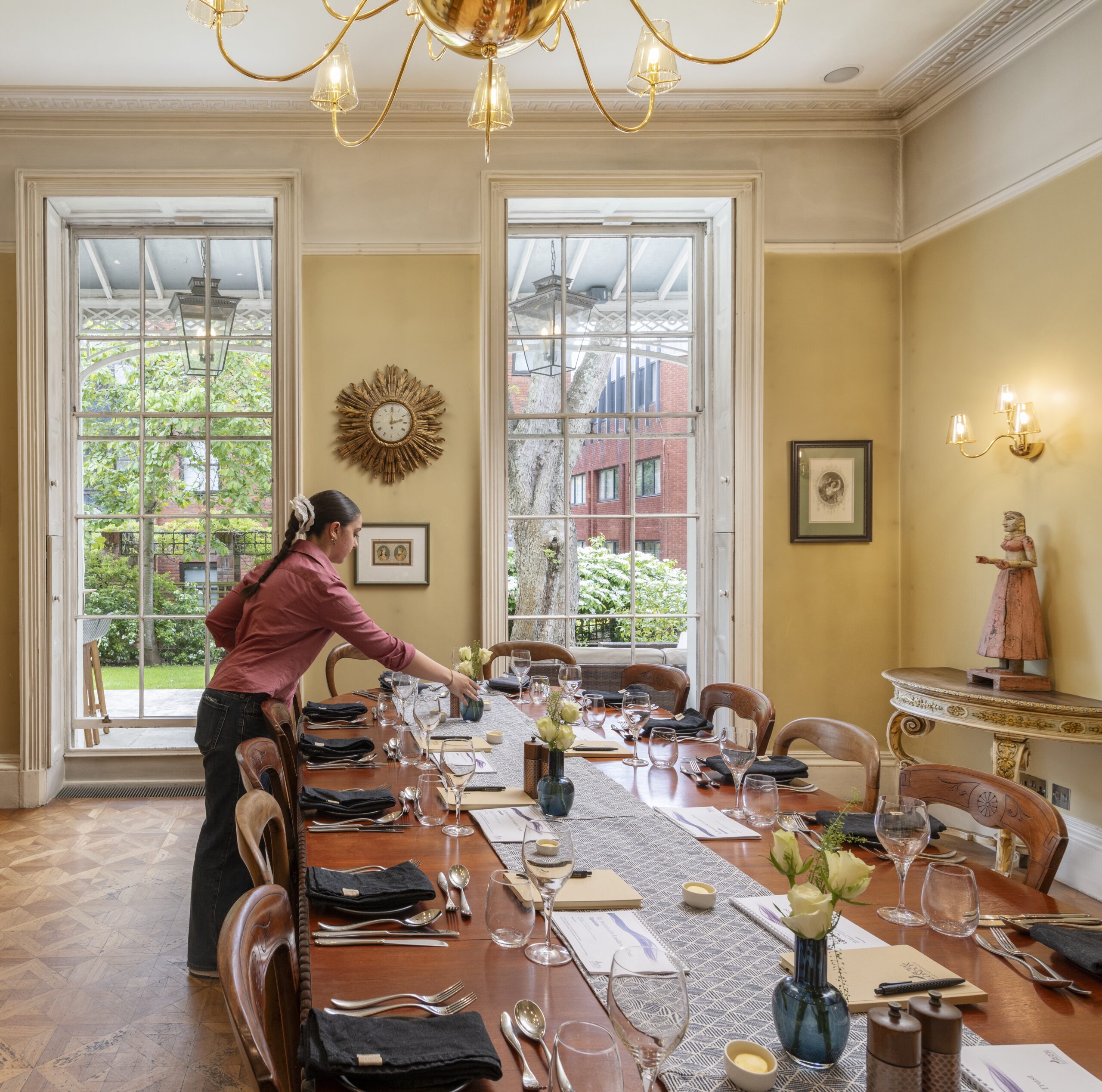 Club Room at Southernhay House: elegant dining for corporate meetings and special events.