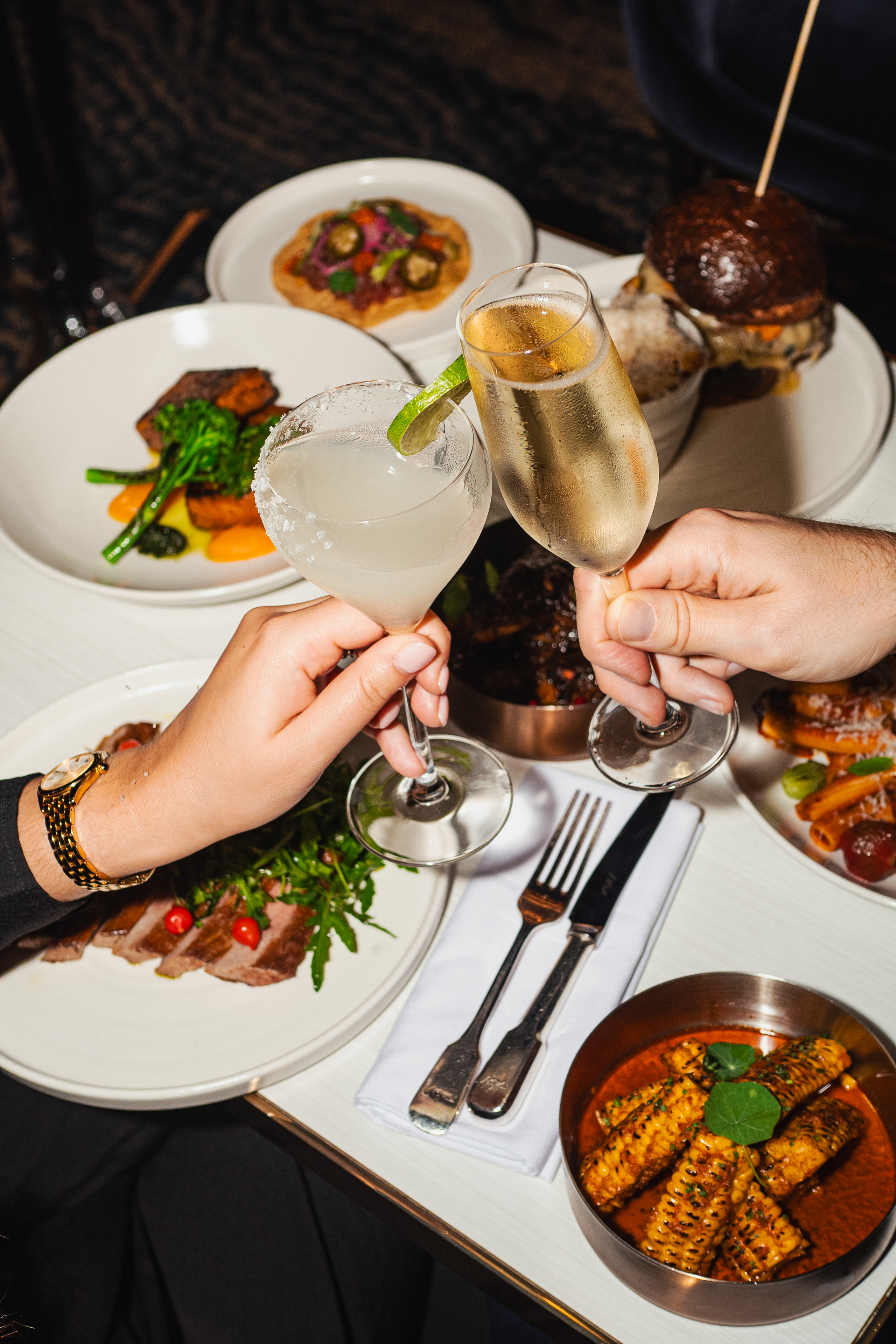 "Birdcage Private Dining Room in MAYA Manchester, elegant table setting for events."