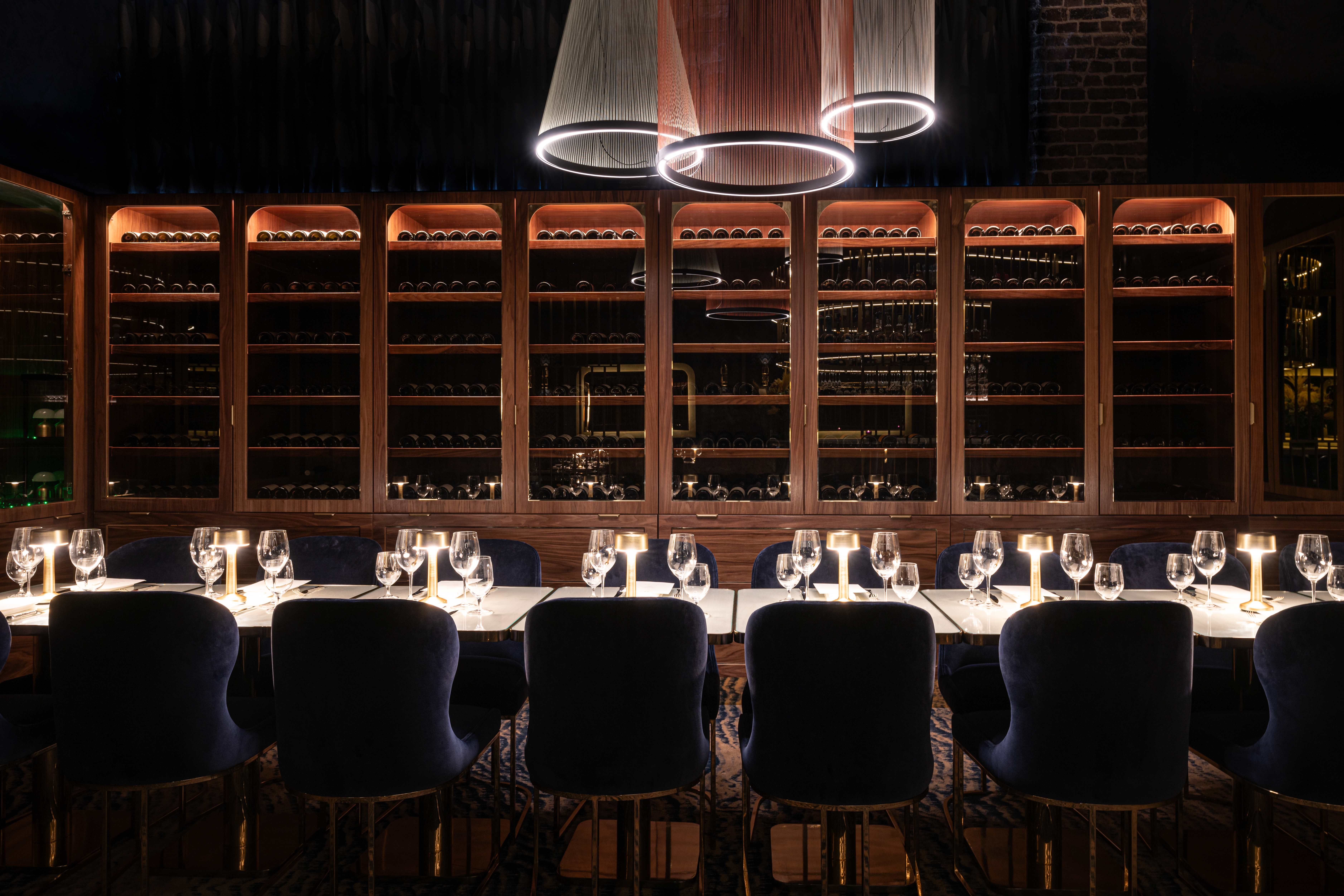 Elegant Birdcage Private Dining Room in MAYA Manchester for fine dining events.