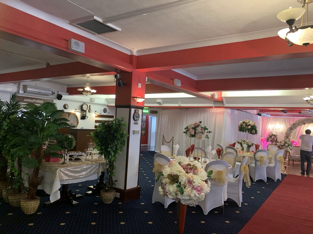 Main Hall & Dance Floor in Everest Cuisine, ideal for weddings and corporate events.