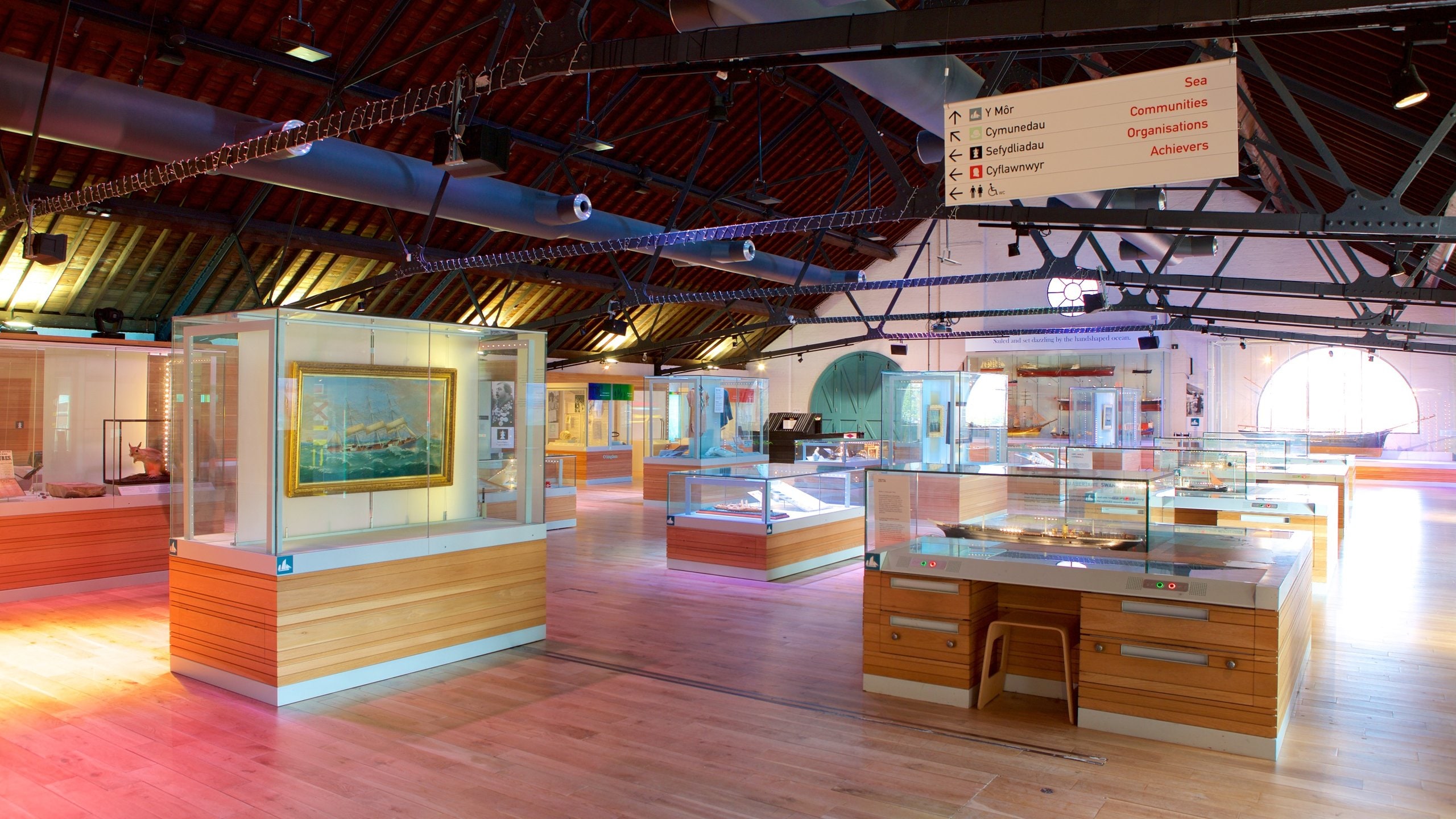 "Spacious Warehouse Gallery at National Waterfront Museum for events and exhibitions."