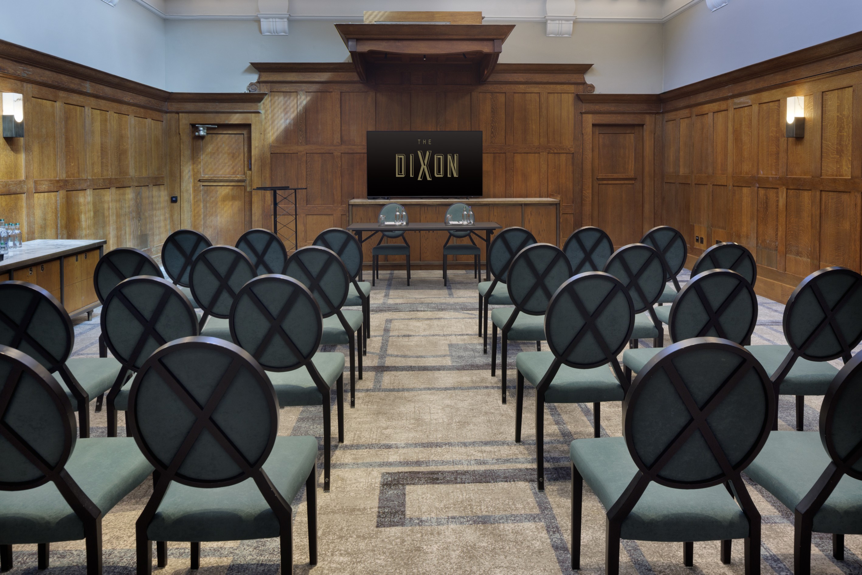Elegant meeting space at The Chambers, Tower Bridge—ideal for presentations and gatherings.