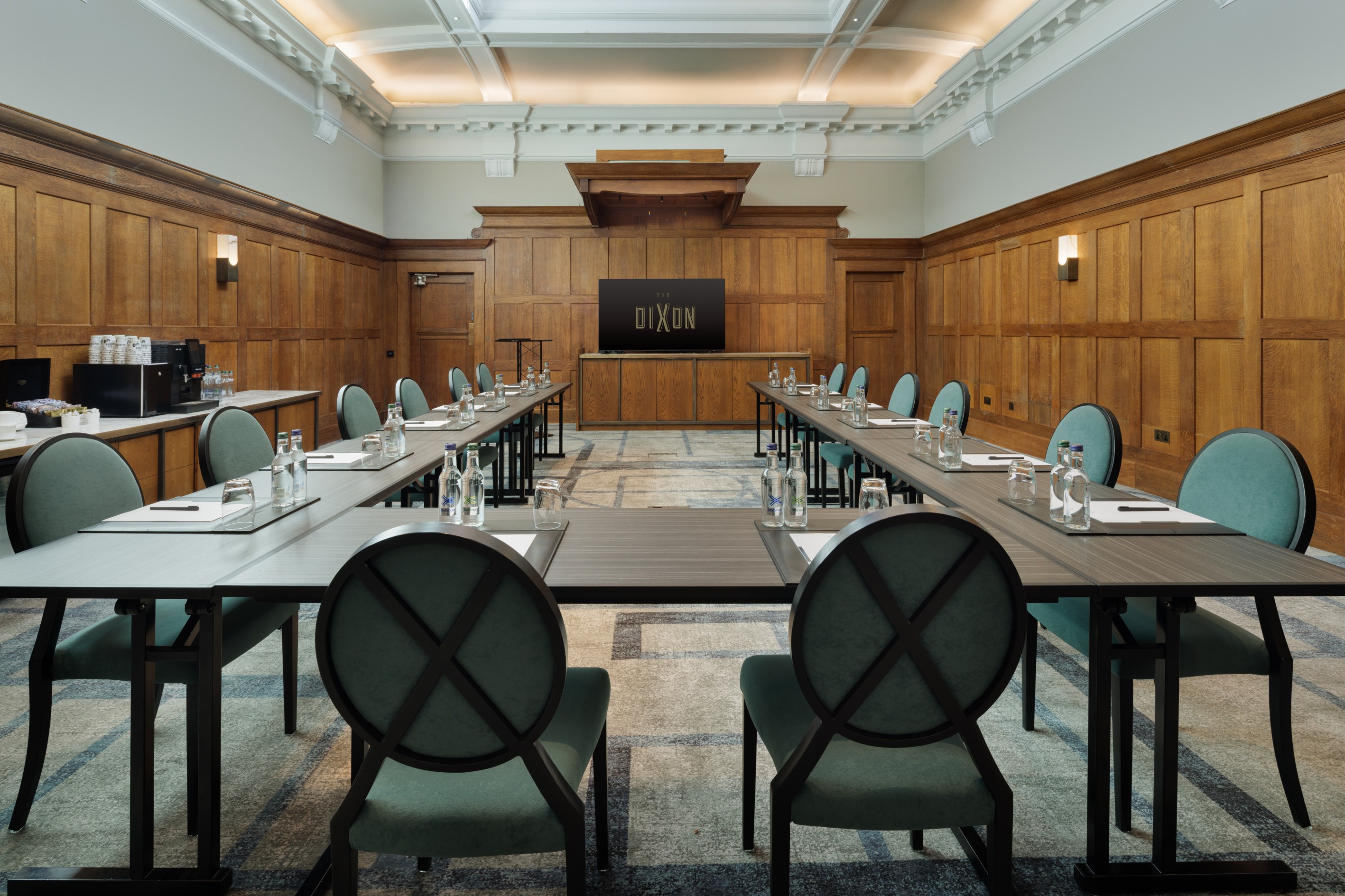 Stylish meeting room at The Chambers, Dixon Tower Bridge, perfect for professional events.