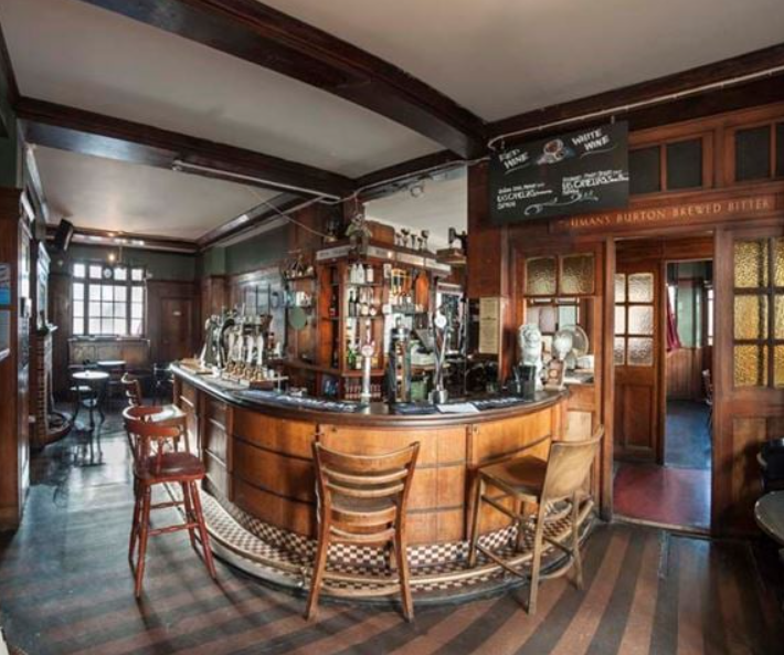 Cozy bar at Whole Pub, Stag's Head Hoxton, ideal for gatherings and networking events.