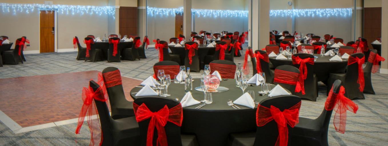 Elegant banquet setup in Coalport Suite, perfect for weddings and corporate events.