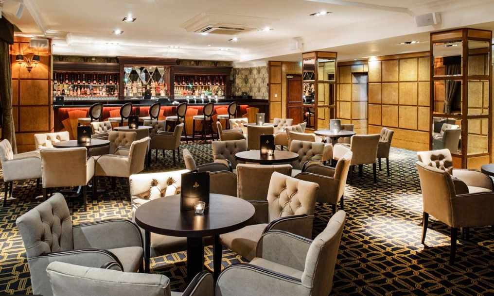 Elegant lounge in The Vermont Hotel, ideal for intimate networking events and gatherings.