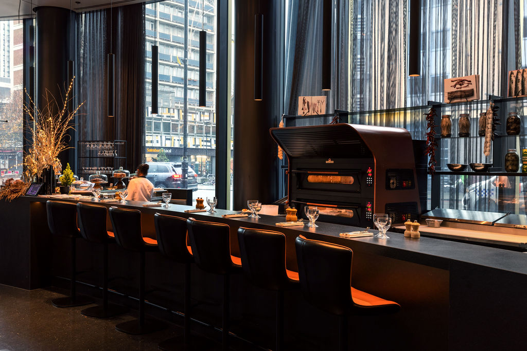 The Brush Restaurant at art'otel London Hoxton, modern venue for networking events.