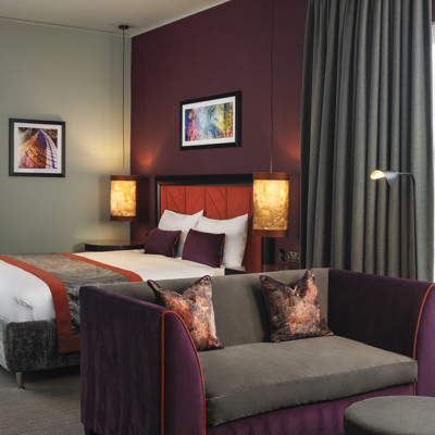 "Stylish hotel room in Malmaison Newcastle for events and conferences."