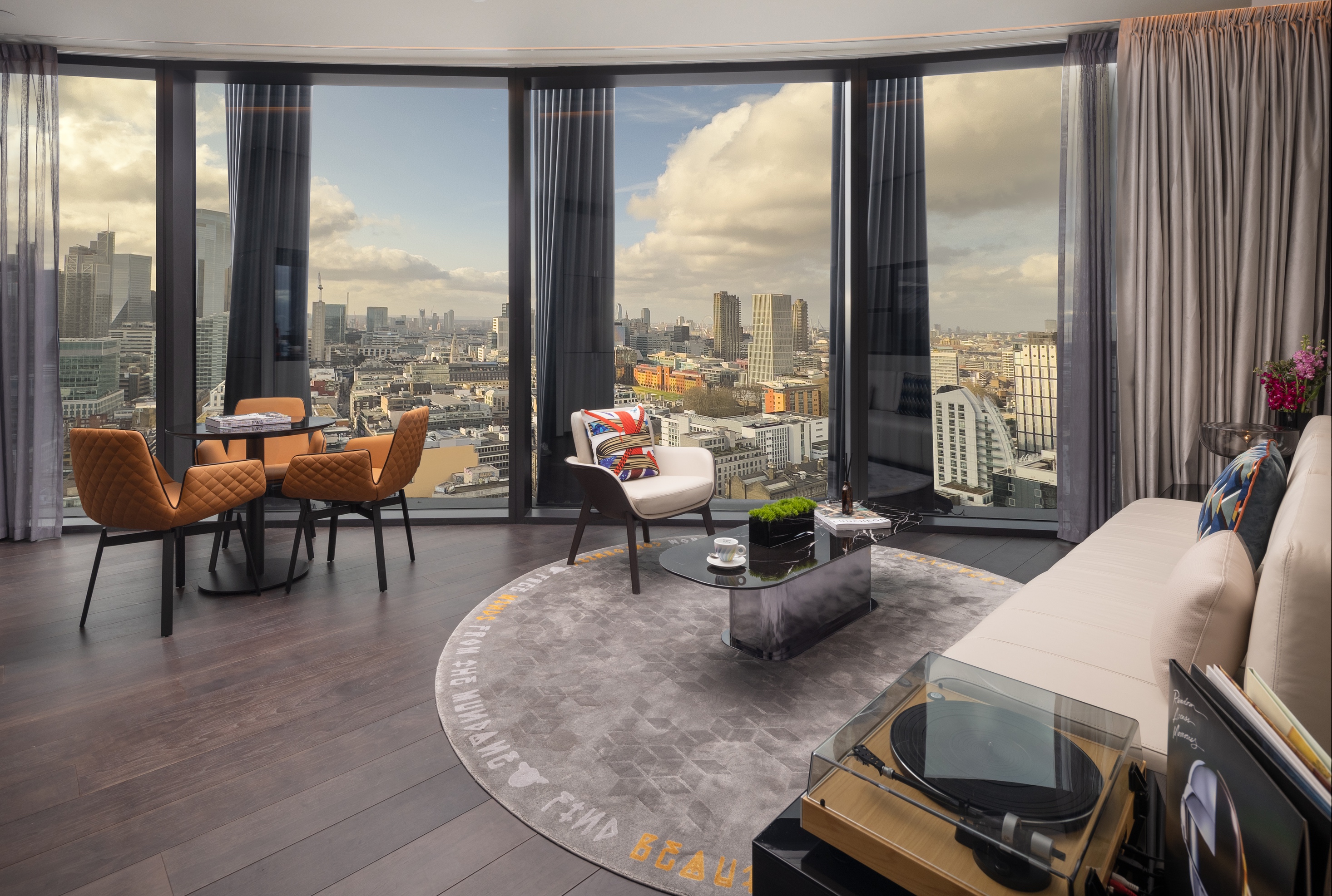 Masterpiece Suite event space with city views for executive meetings and networking.