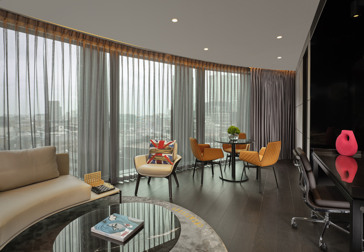 Modern meeting space in art'otel London Hoxton for executive events and gatherings.