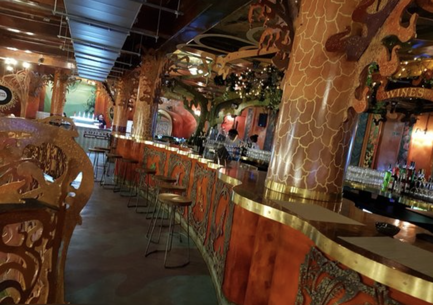 Ornate event space with striking bar for upscale cocktail receptions in Belle's Renshaw Street.