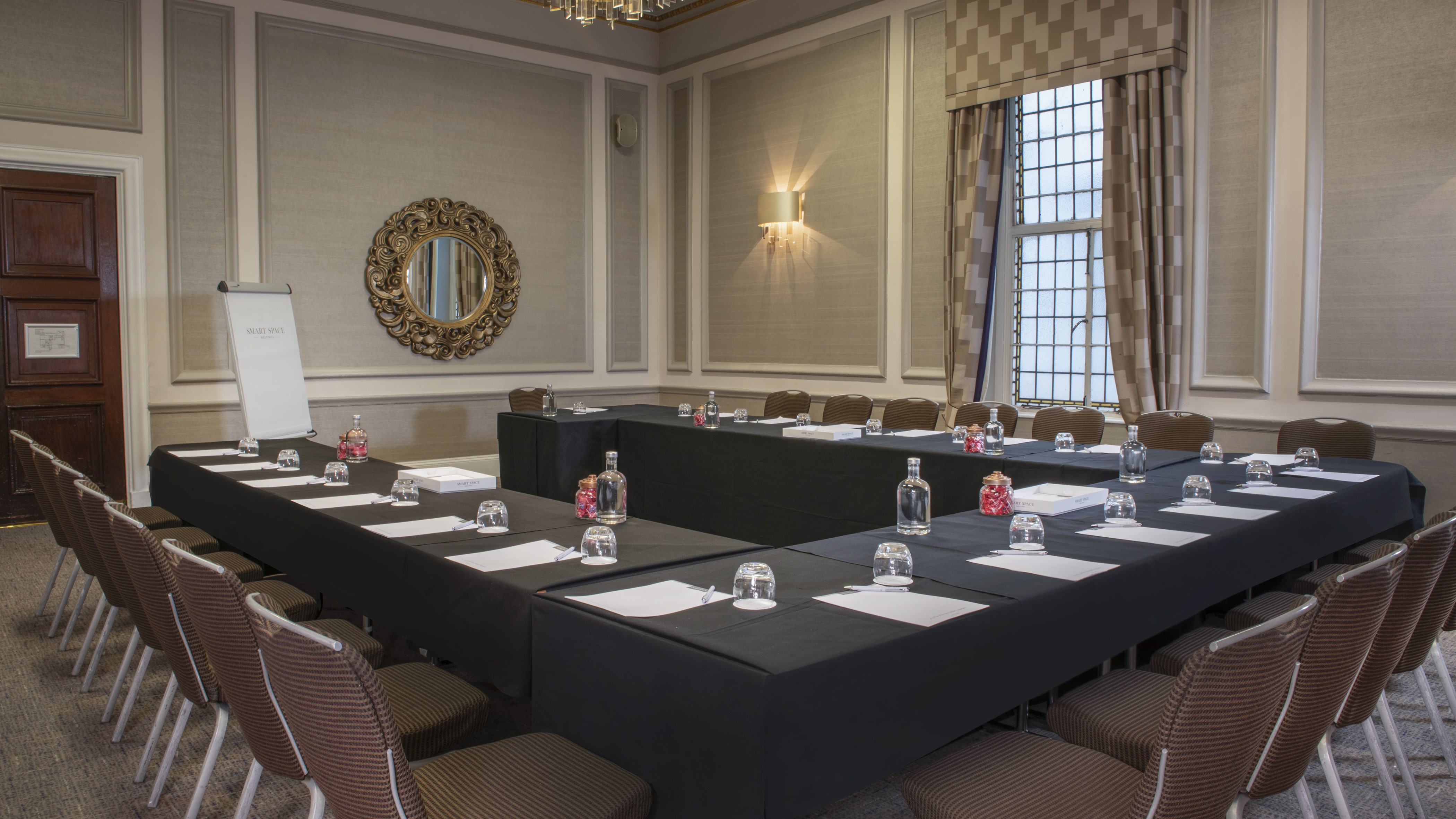 Empire Room at De Vere Grand Connaught Rooms, U-shaped layout, ideal for meetings or workshops