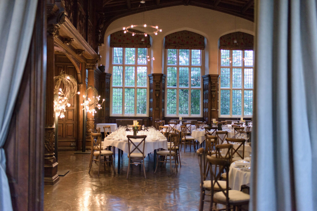 Jesmond Dene House Great Hall: Elegant period venue for luxury gala dinners and upscale dining.