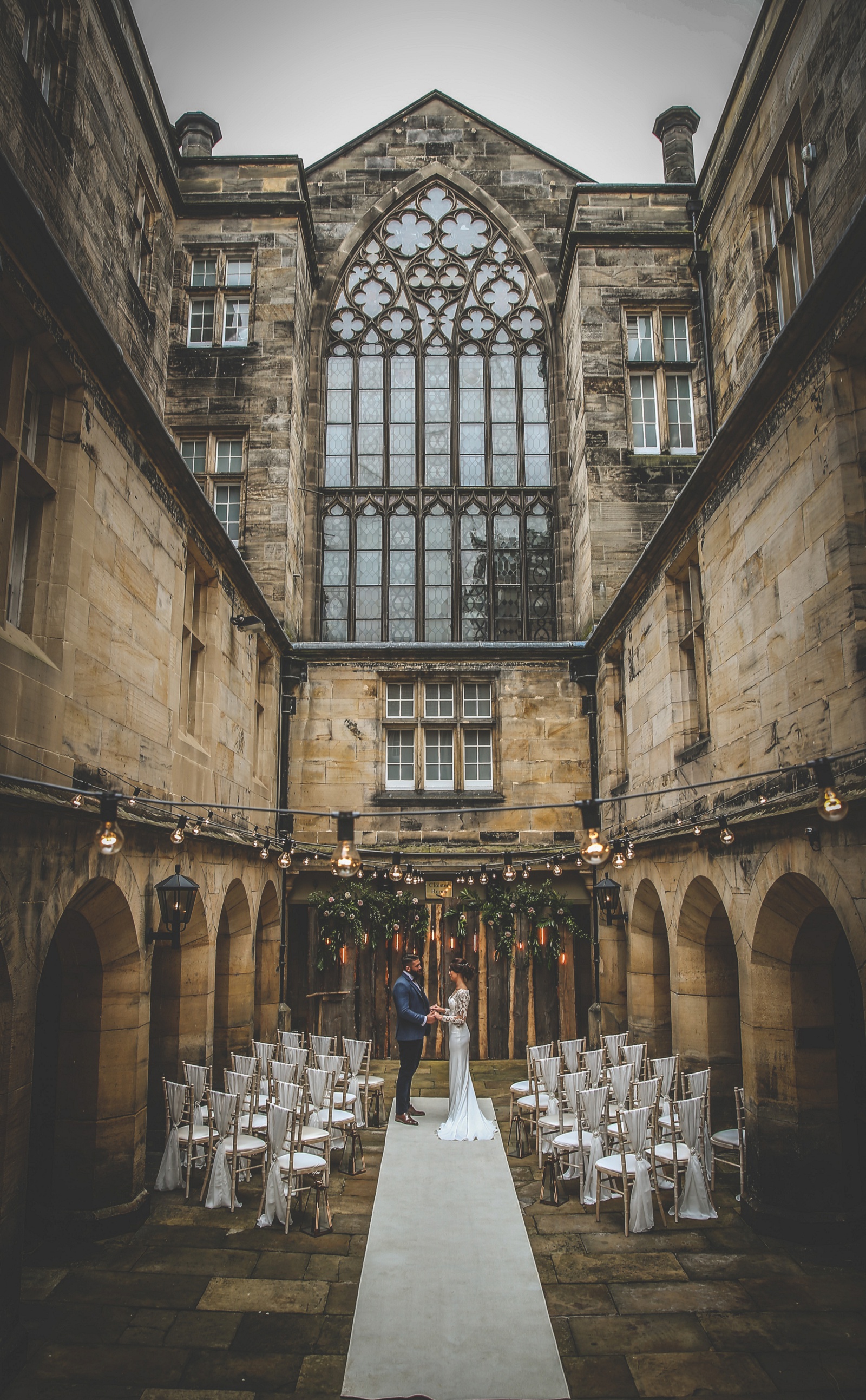 Great Hall at Matfen Hall: rustic stone venue for intimate cocktail receptions.