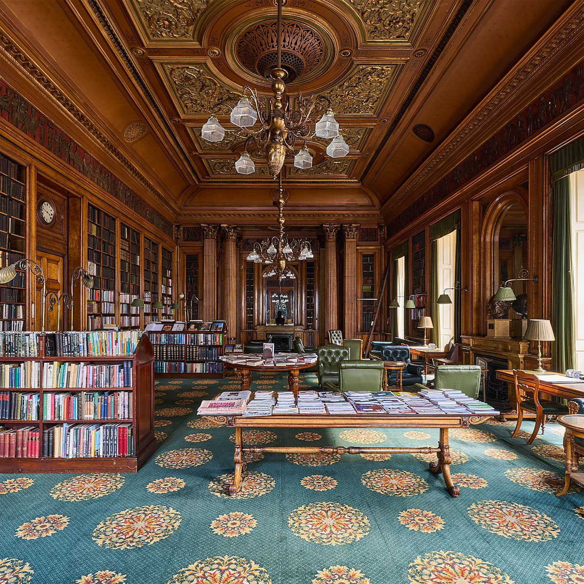 Elegant library at The Reform Club for exclusive events and intimate meetings.