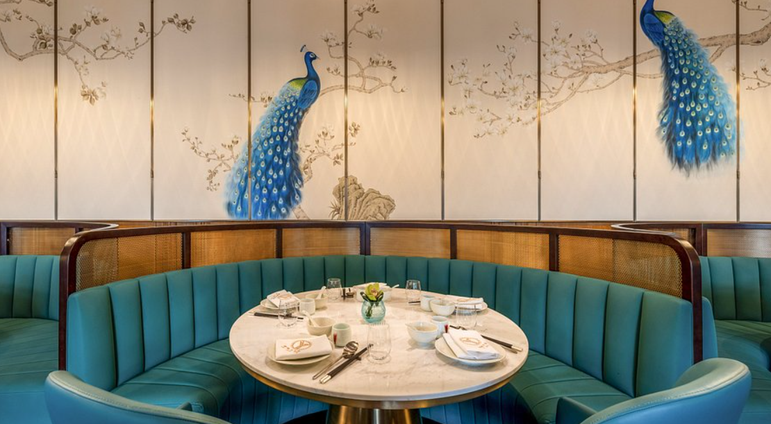 Elegant dining area in Peacock London, ideal for upscale events and gatherings.