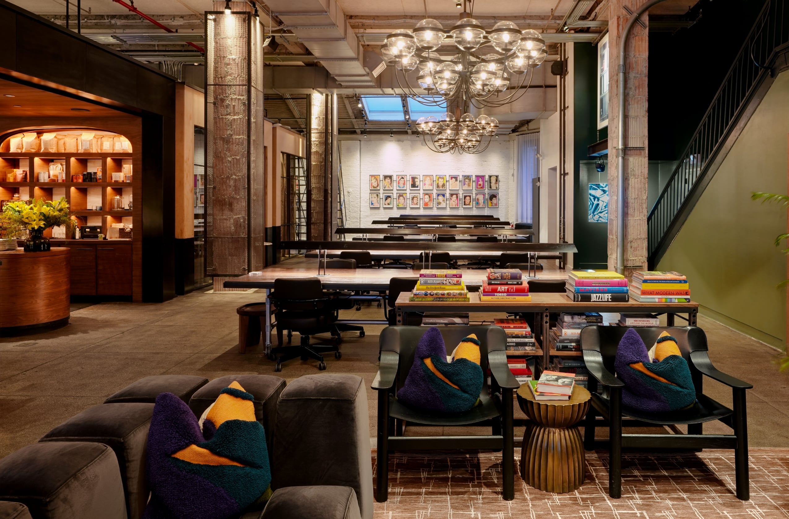 Modern meeting space at District Lounge, ideal for workshops and gatherings in NYC.