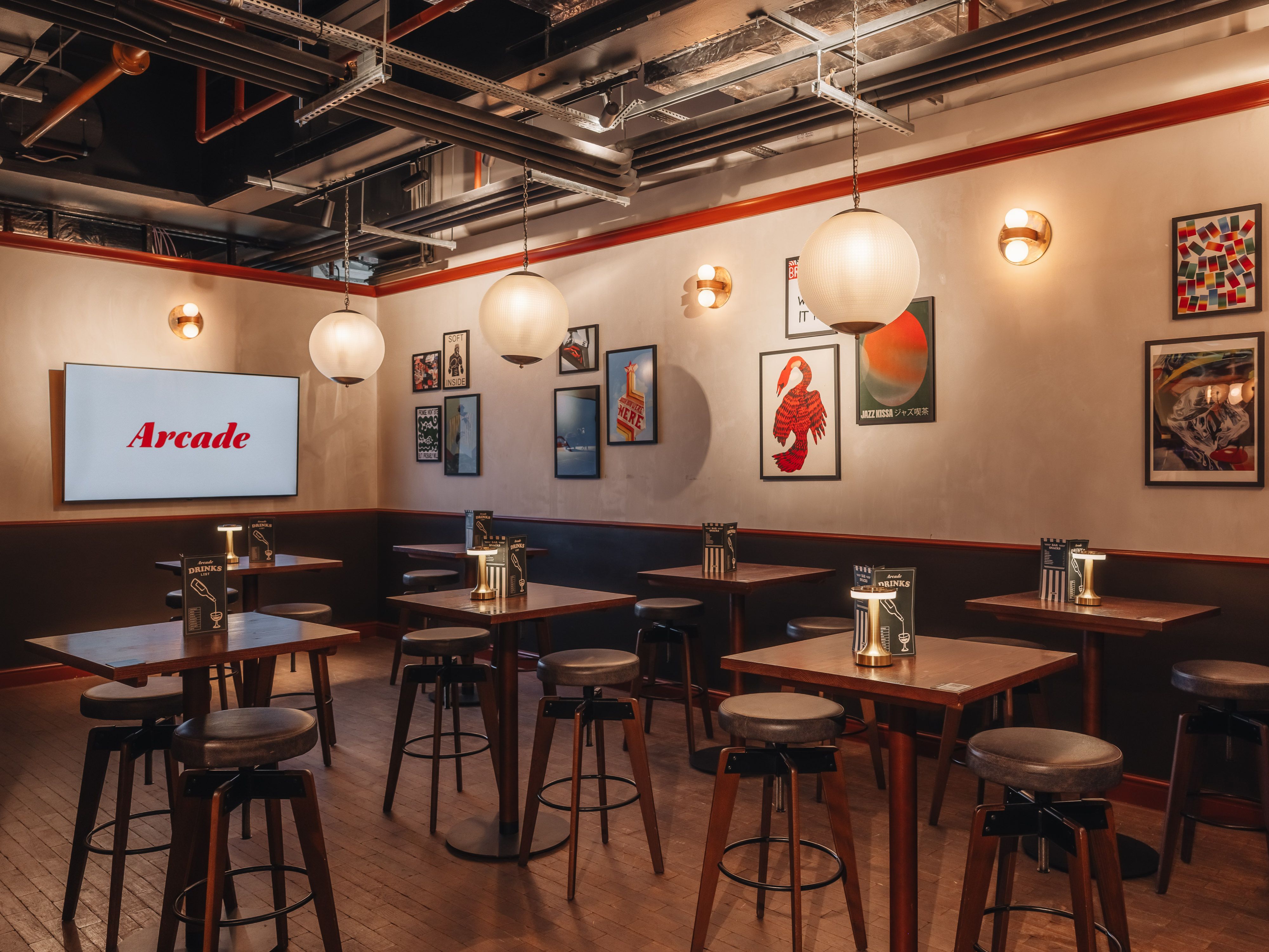 Modern private room in Arcade Battersea for intimate gatherings, perfect for networking events.