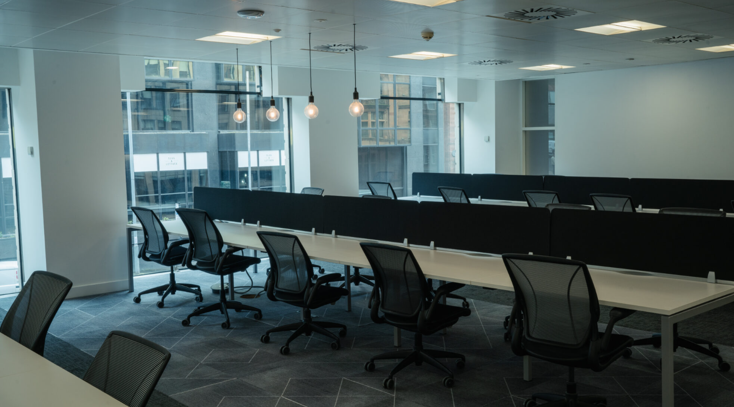 Modern open office space in Kirkstane House ideal for corporate meetings and workshops.