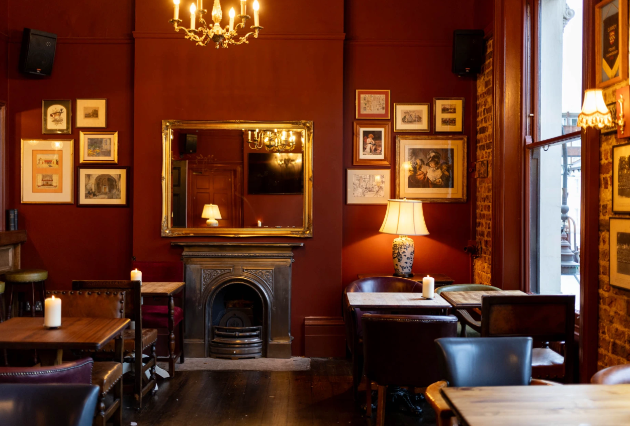 Intimate venue hire at St John's Tavern with warm decor for small gatherings and meetings.