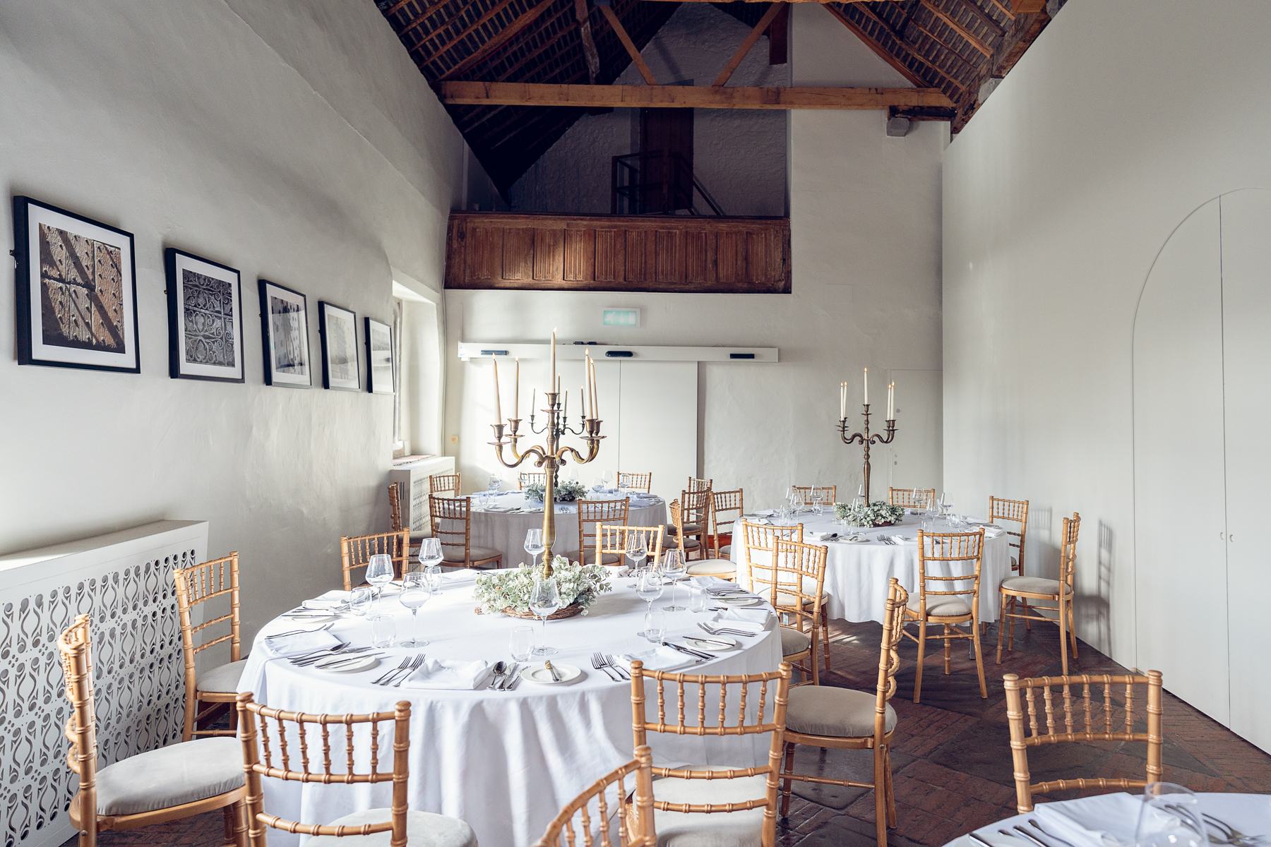 Elegant event space at The Gatehouse, Leeds Castle, ideal for weddings and corporate dinners.