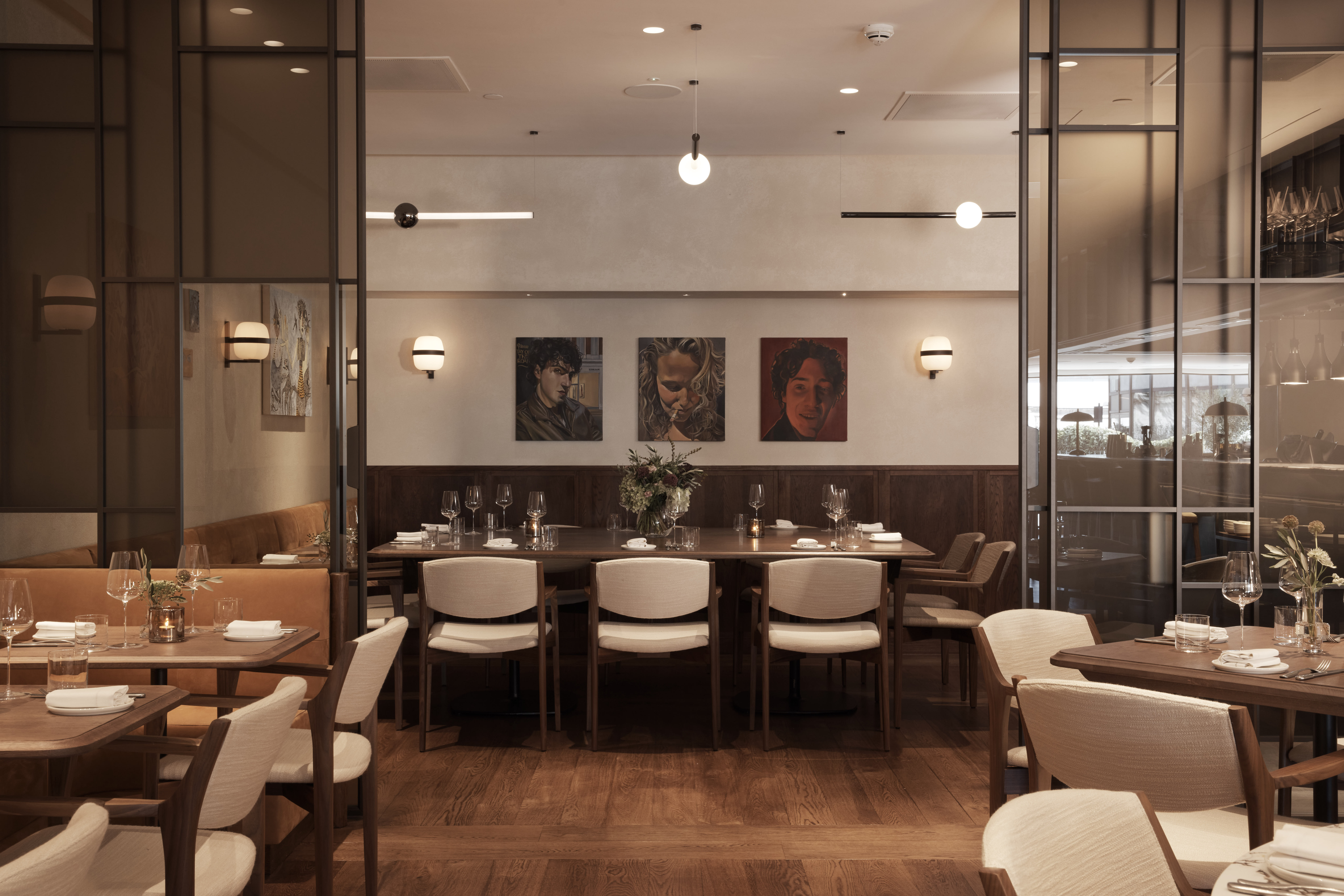 "Elegant restaurant setting at Labombe by Trivet for corporate dining and events"