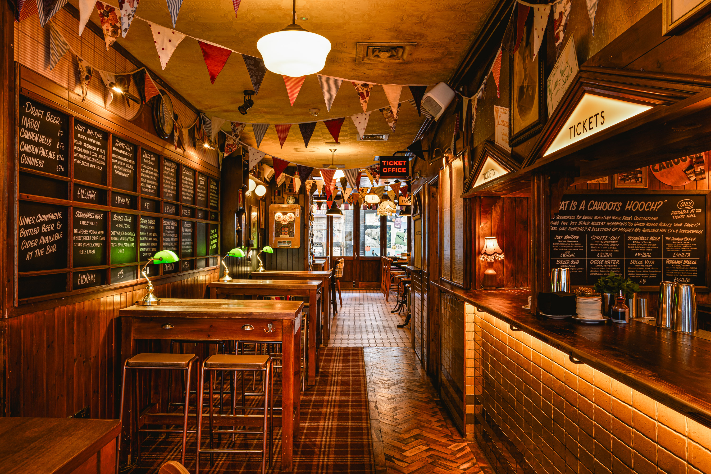 Cozy venue hire in Cahoots with warm lighting for informal gatherings and team-building.