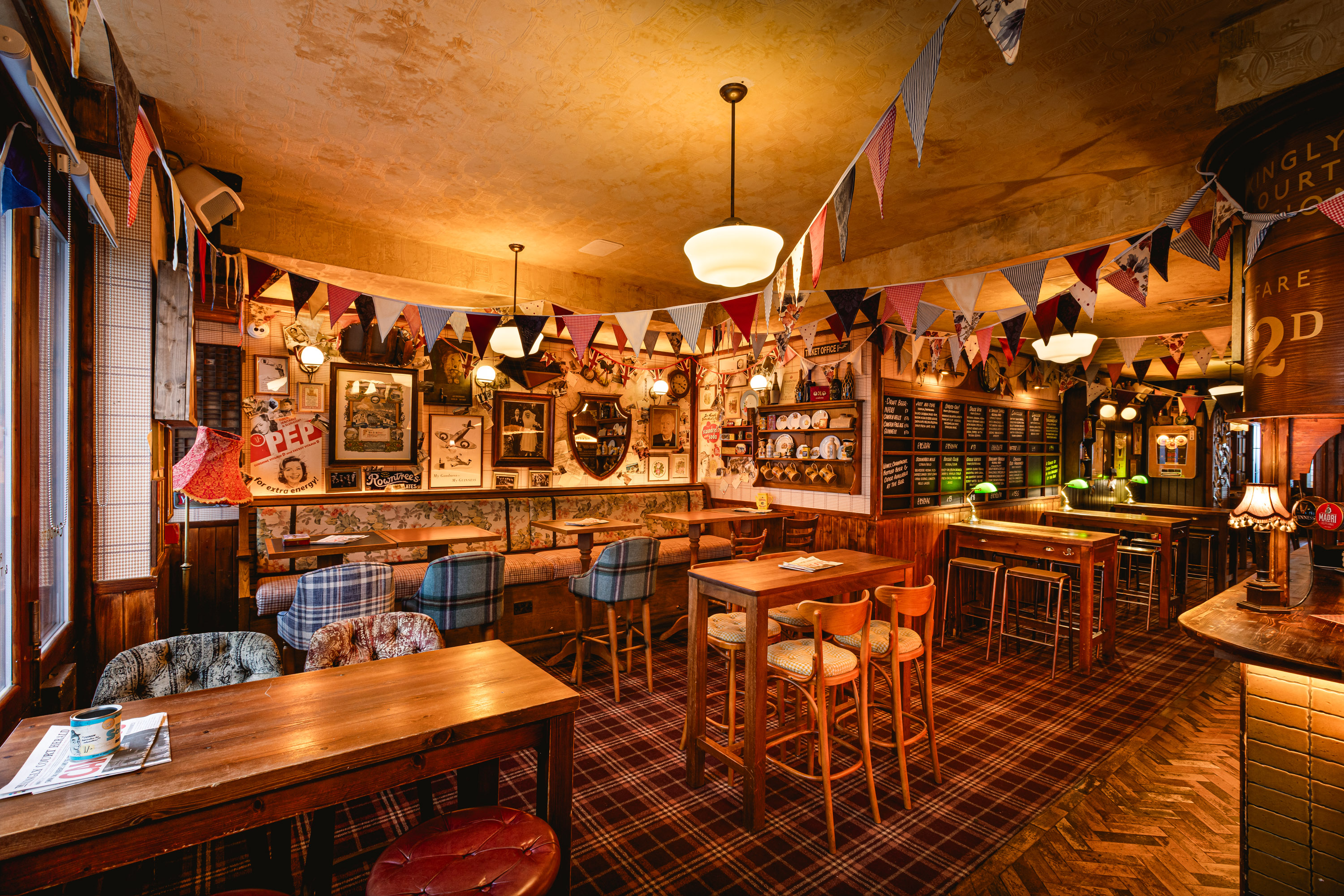 Cozy Cahoots venue hire with warm lighting, ideal for networking and casual events.