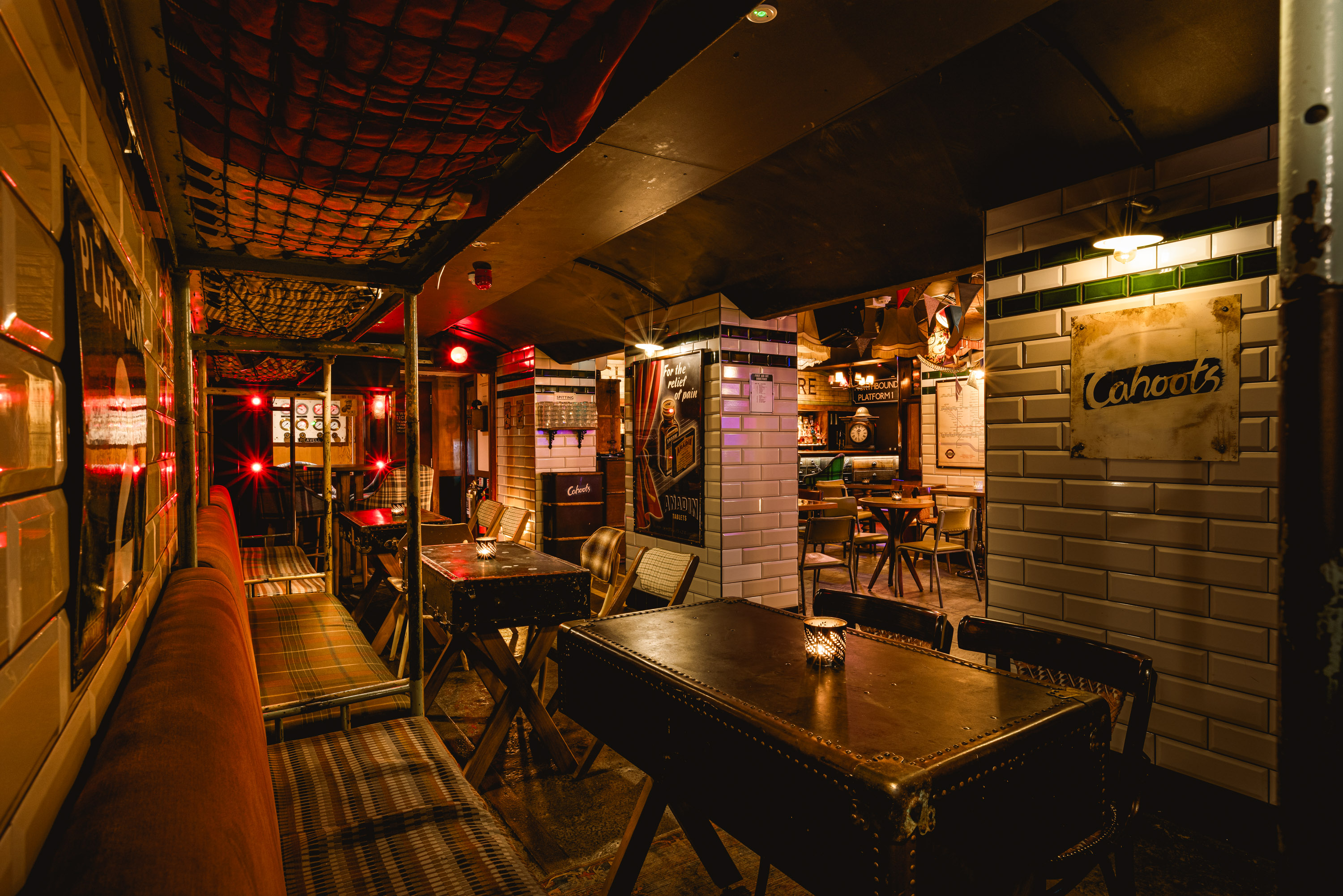 Stylish Cahoots venue with cozy seating for intimate gatherings and meetings.