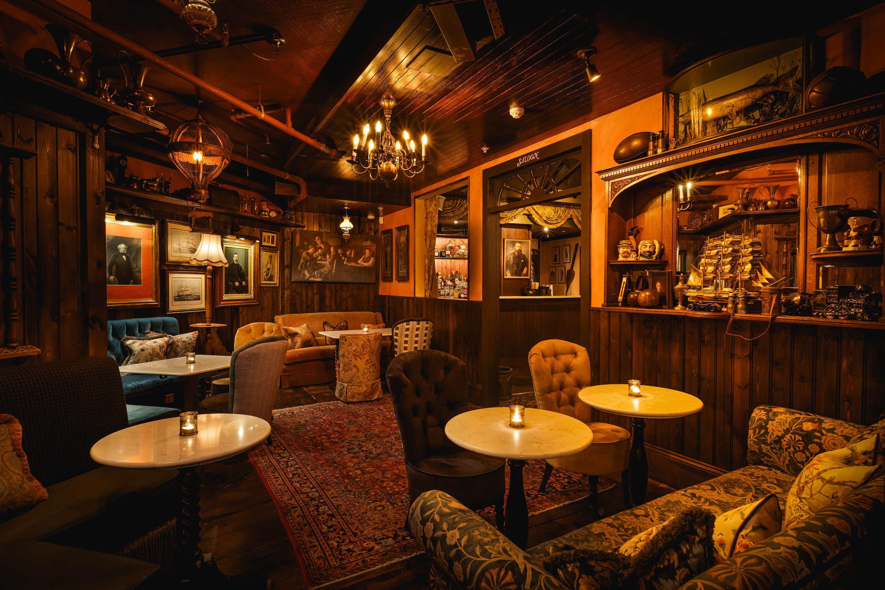Cozy lounge at Mr Fogg's City Tavern, ideal for gatherings or networking events.